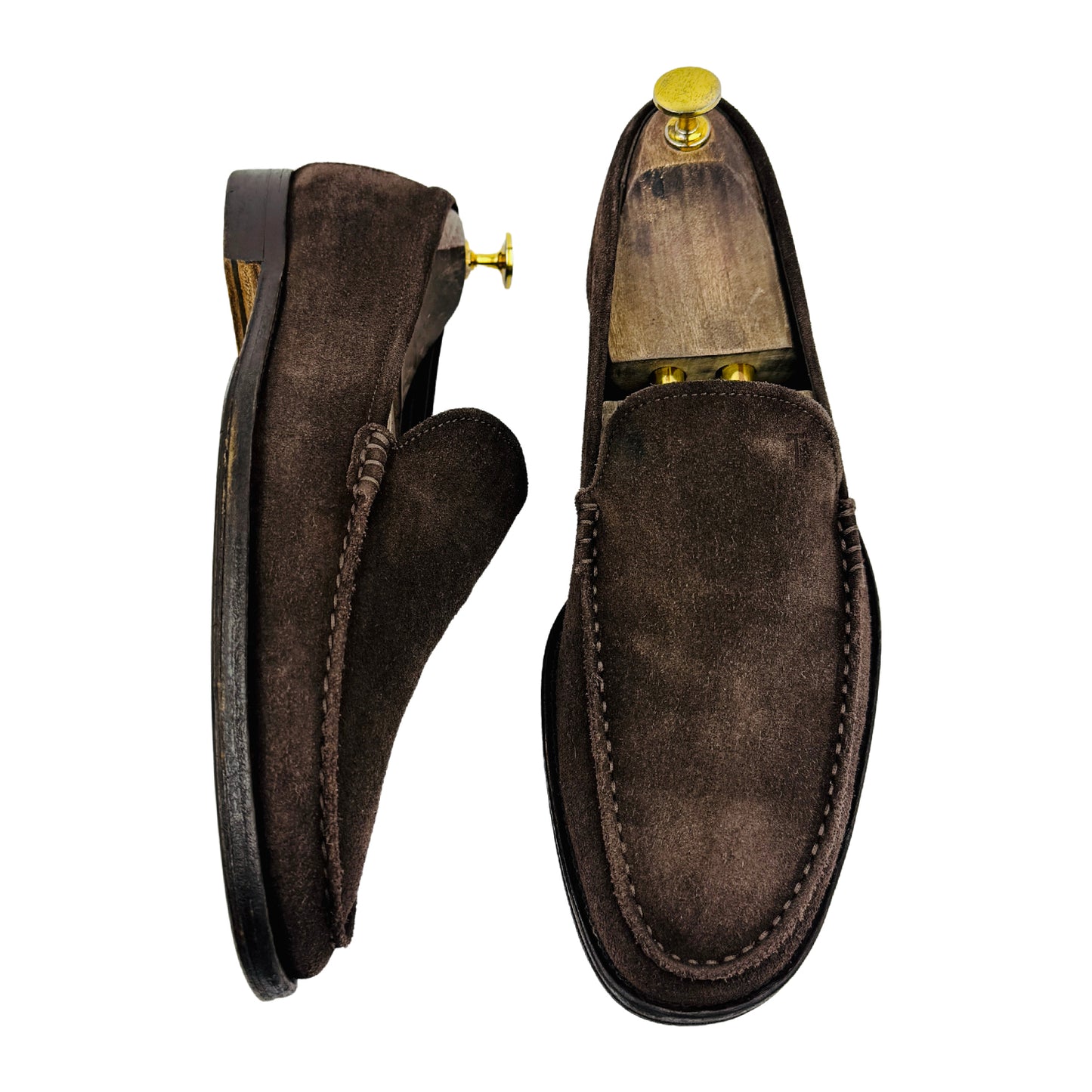 Tod's Men's Dark Brown Suede Loafers (Size 42.5)