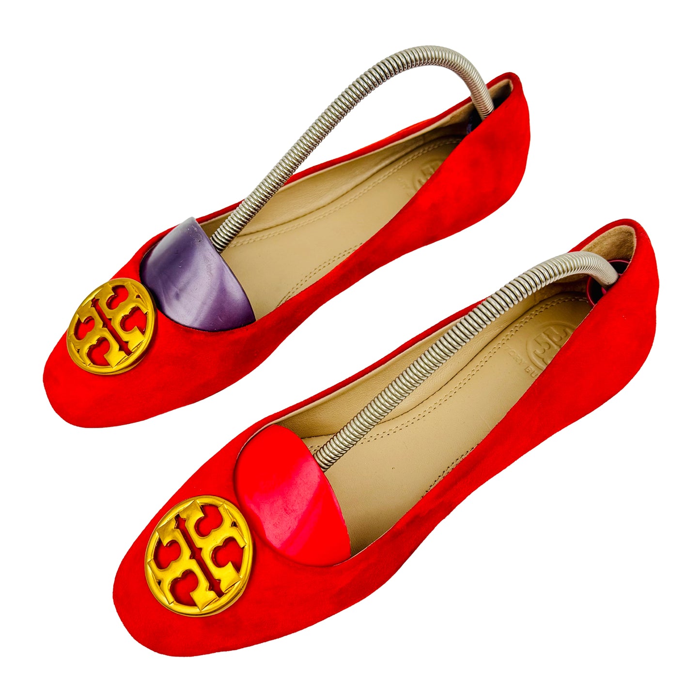 Tory Burch Chelsea Red Suede Ballet Flats (Size 36/36.5)