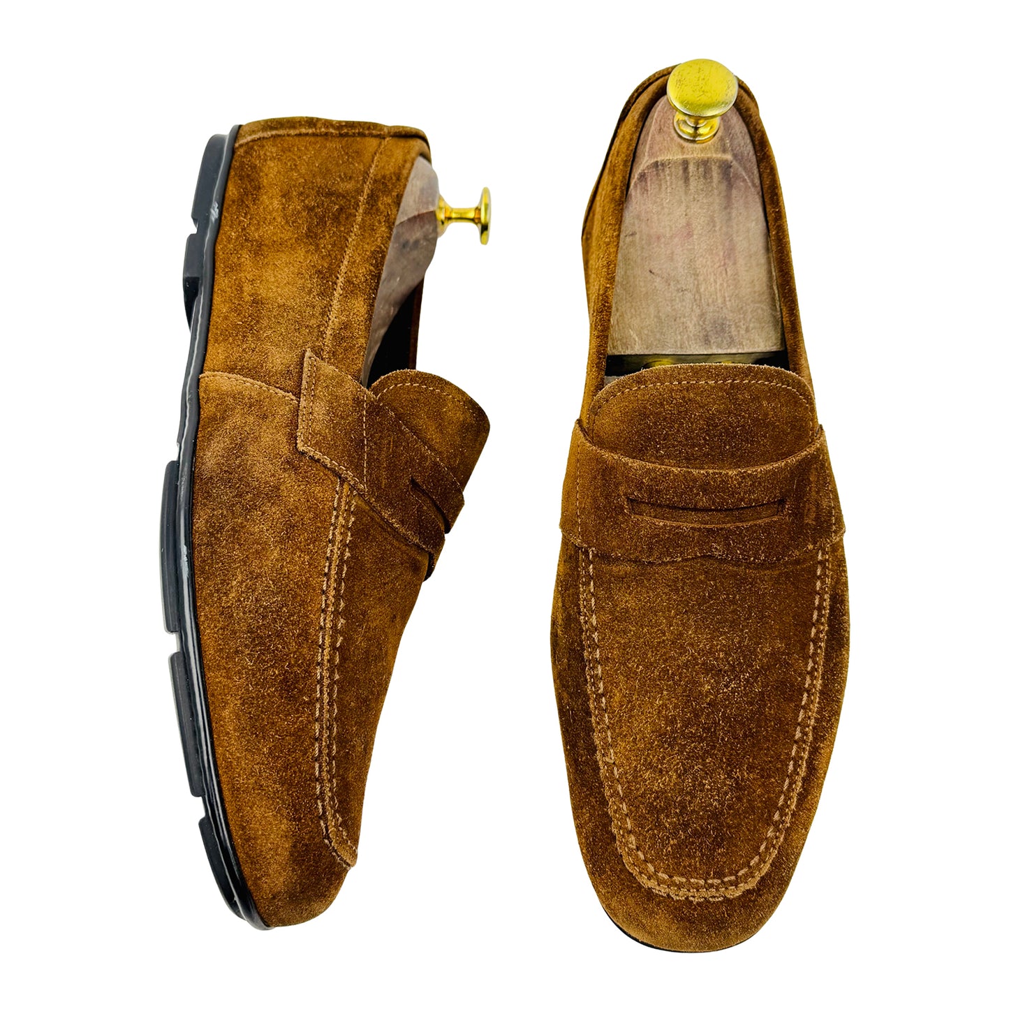 Salvatore Ferragamo Men's Brown Suede Loafers (Size 42)