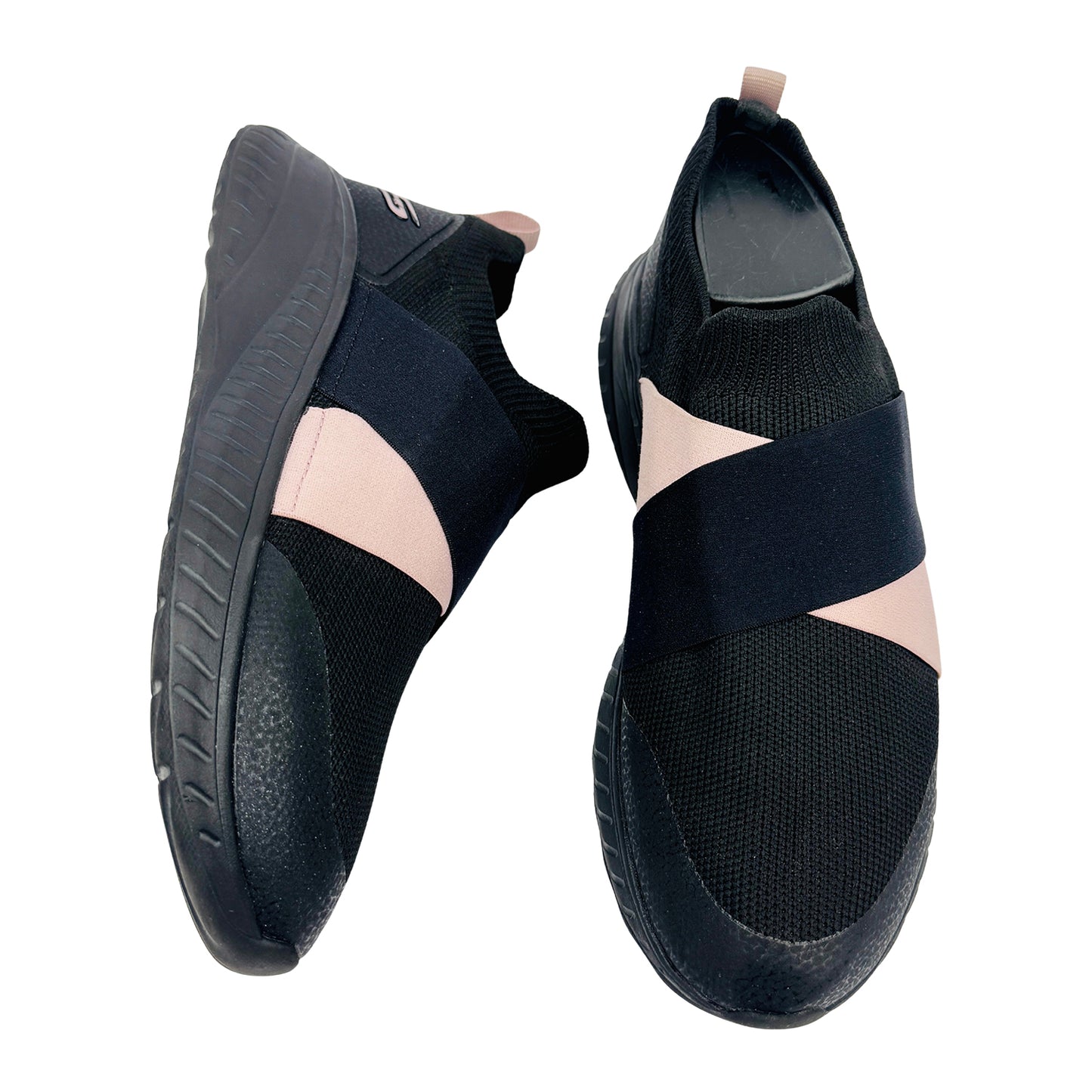 Skechers Bobs Squad Chaos Black Slipon Shoes (Size 37.5/38)