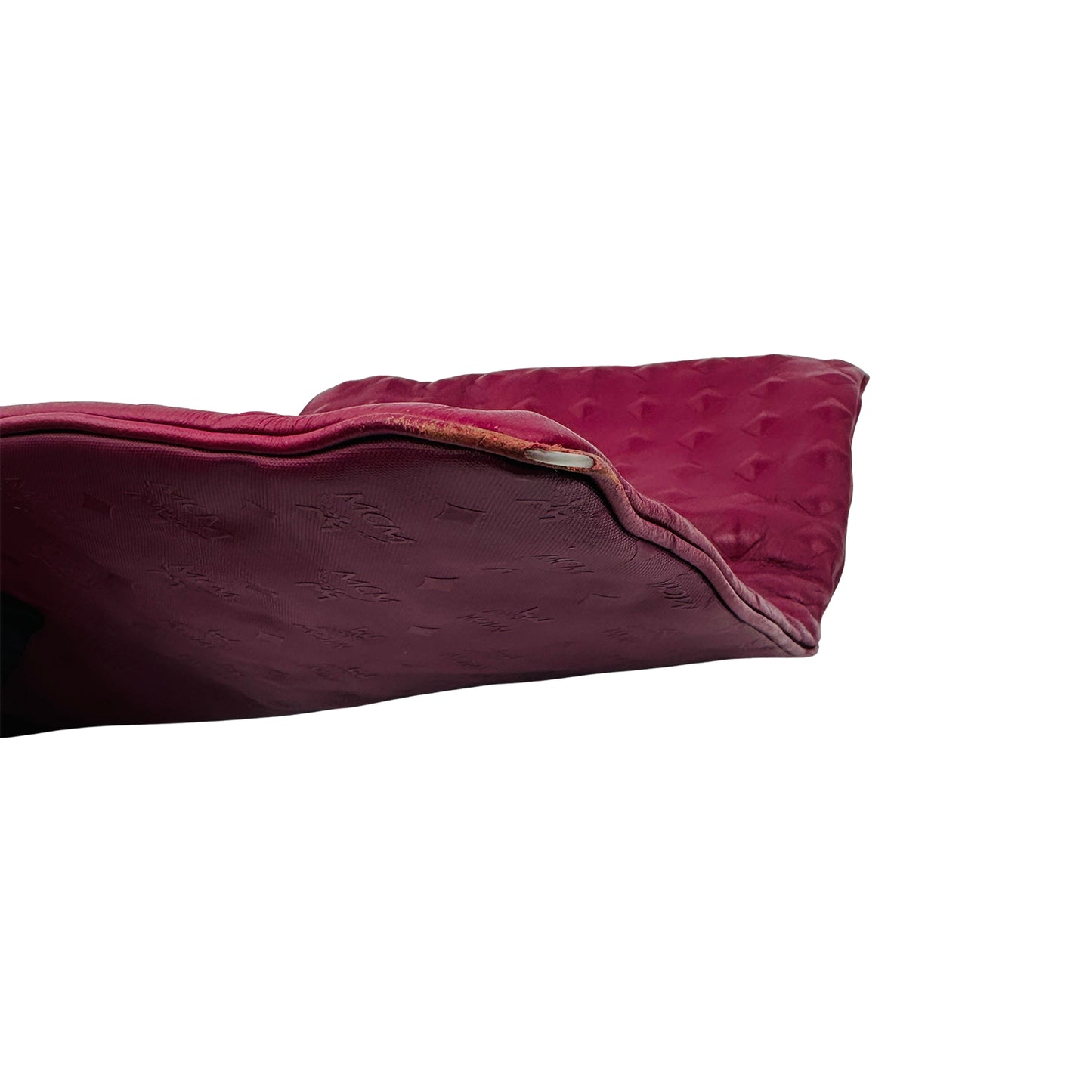 MCM Fuchsia Calf Leather Pouch Bag
