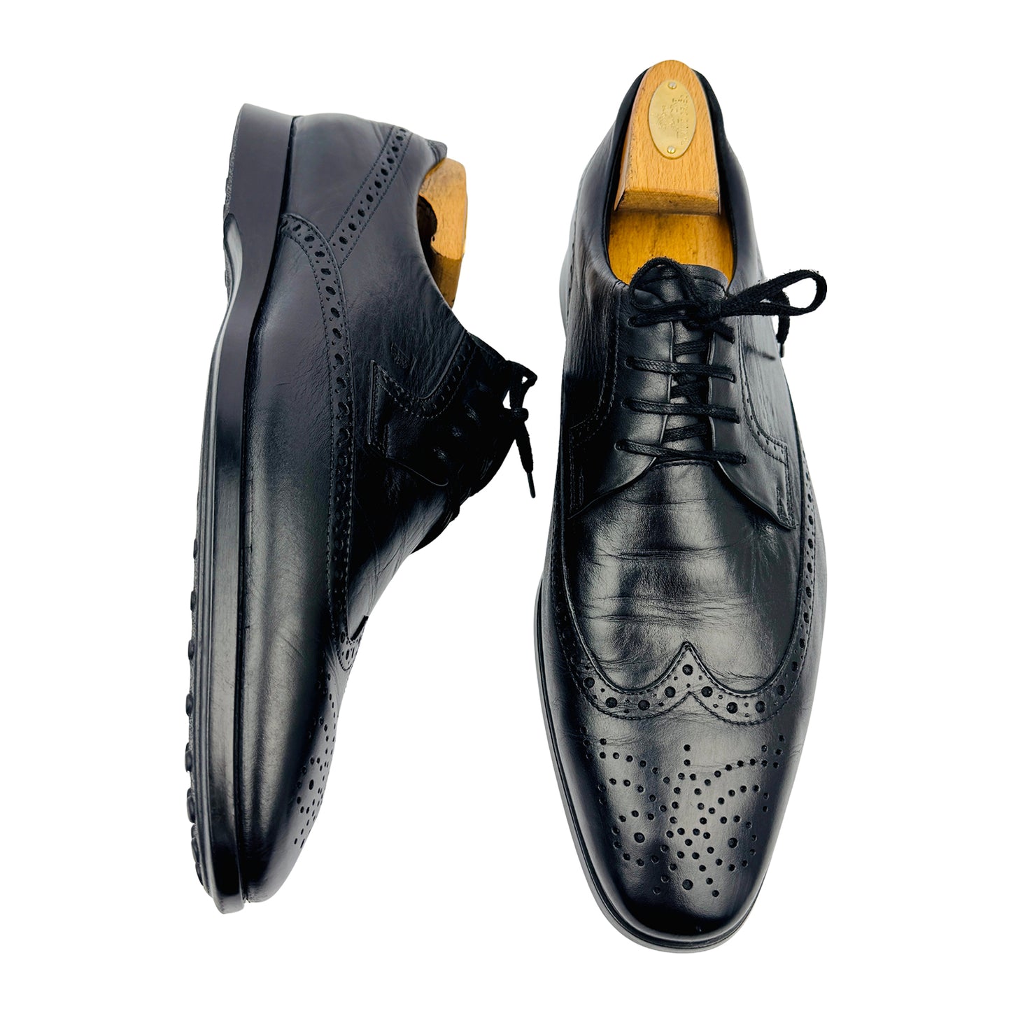 Tod's Black Wingtip Oxford Shoes (Size 43/43.5)