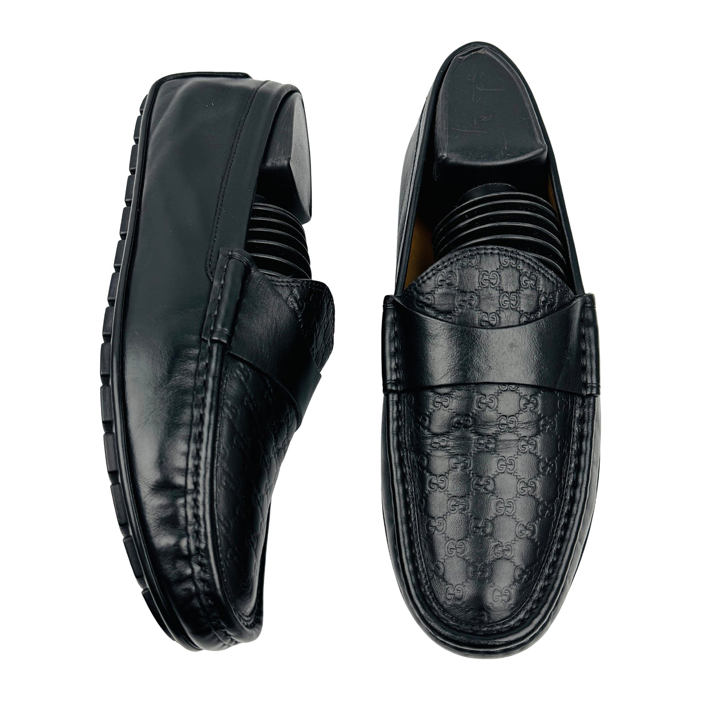 Gucci Black Microguccissima Leather Loafers (Size 40)