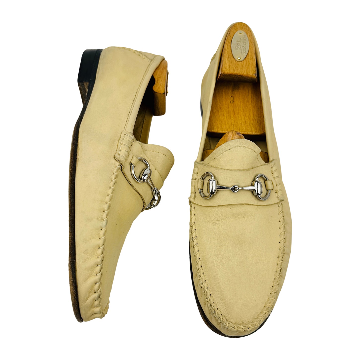 Gucci Gigi Beige Leather Loafers (Size 42.5/43)