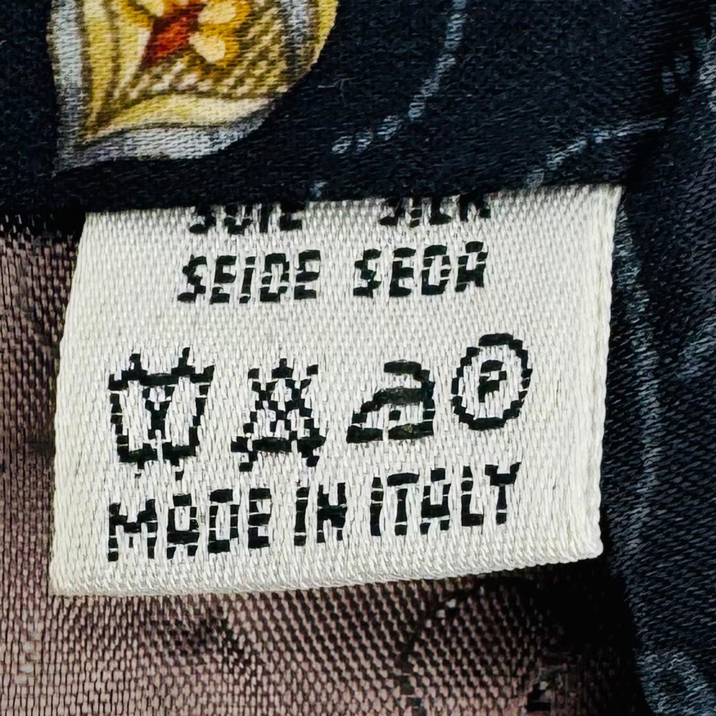 Valentino Dark Navy 'Geometric Motifs' Tie (Size Regular)