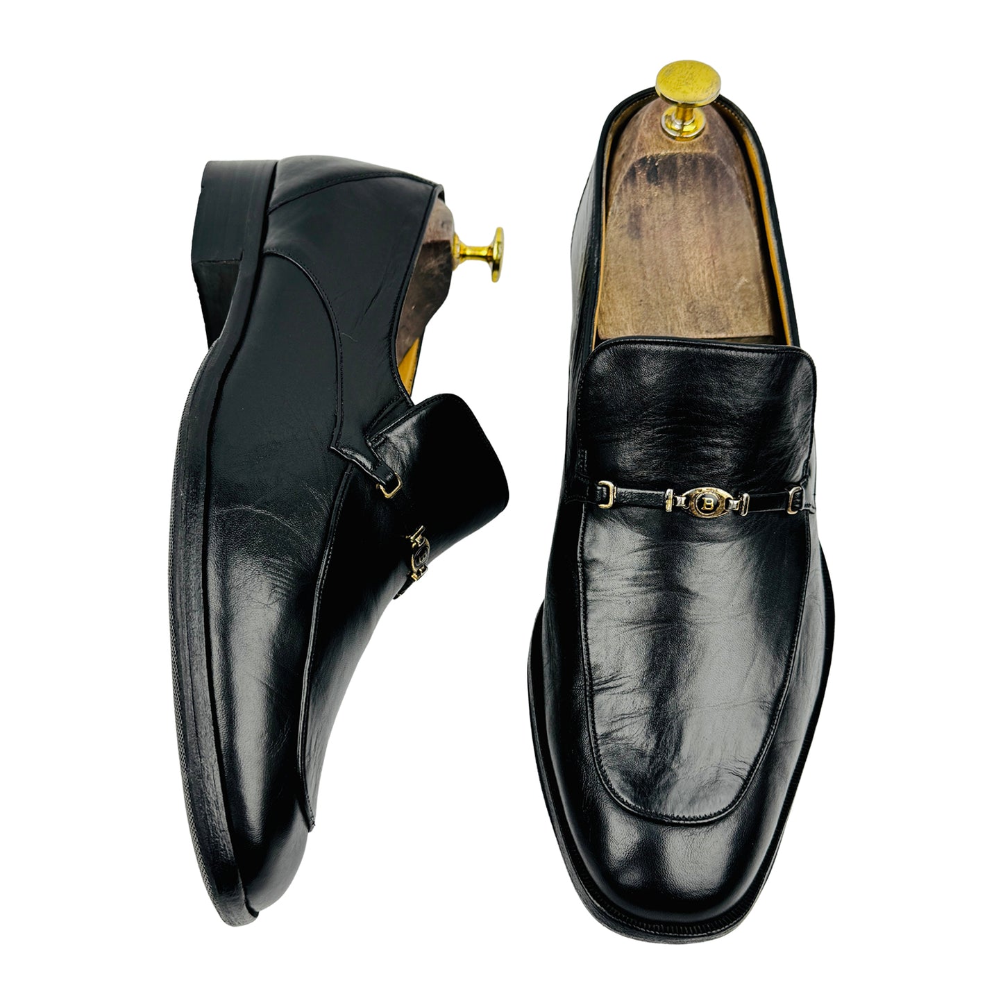 Bally Black Leather Swiss Made Bit Loafers (Size 42)