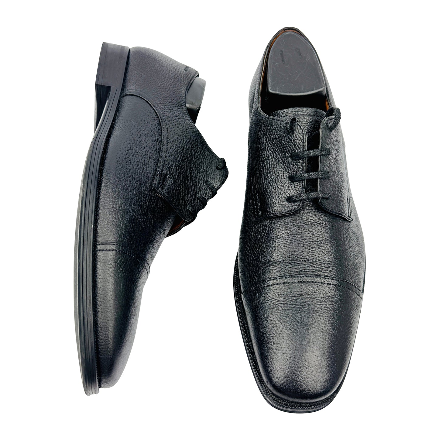 Bally Men's Black Derby Leather Oxford Shoes (Size 41)
