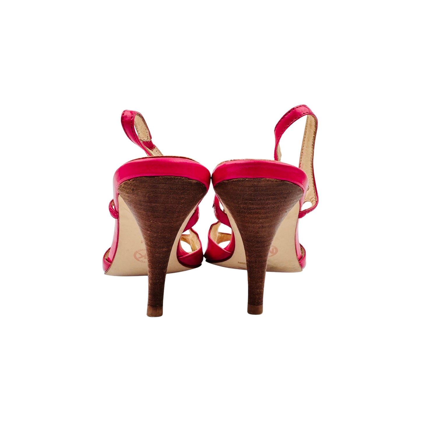Michael Kors Women's Pink Leather Slingback Heels (Size 37.5)