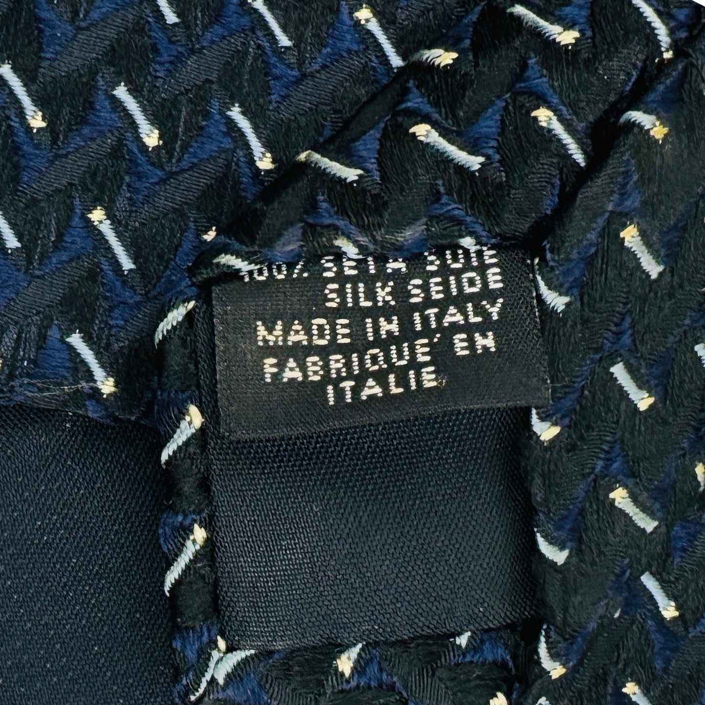 Canali Dark Navy 'Micro Pattern' Tie (Size Regular)