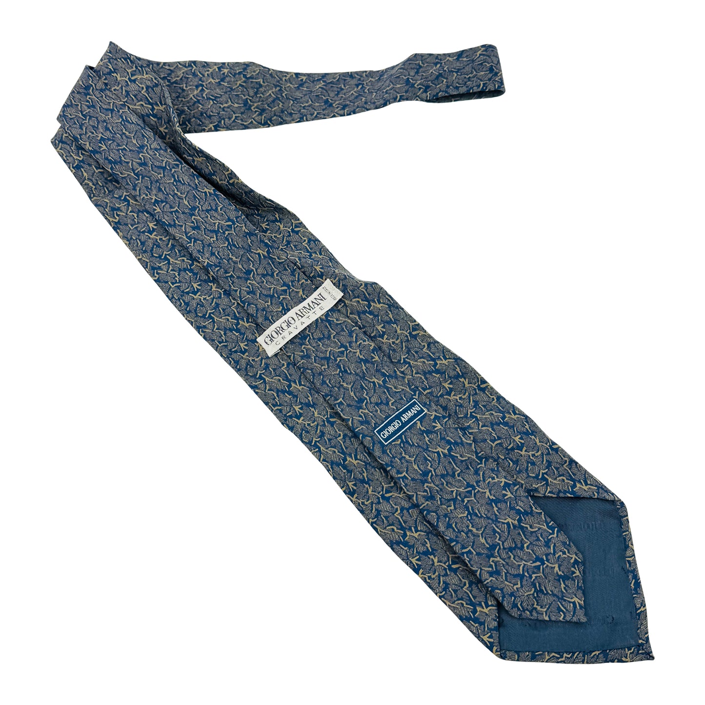 Giorgio Armani Deep Blue 'Woven Pattern' Tie (Size Regular)
