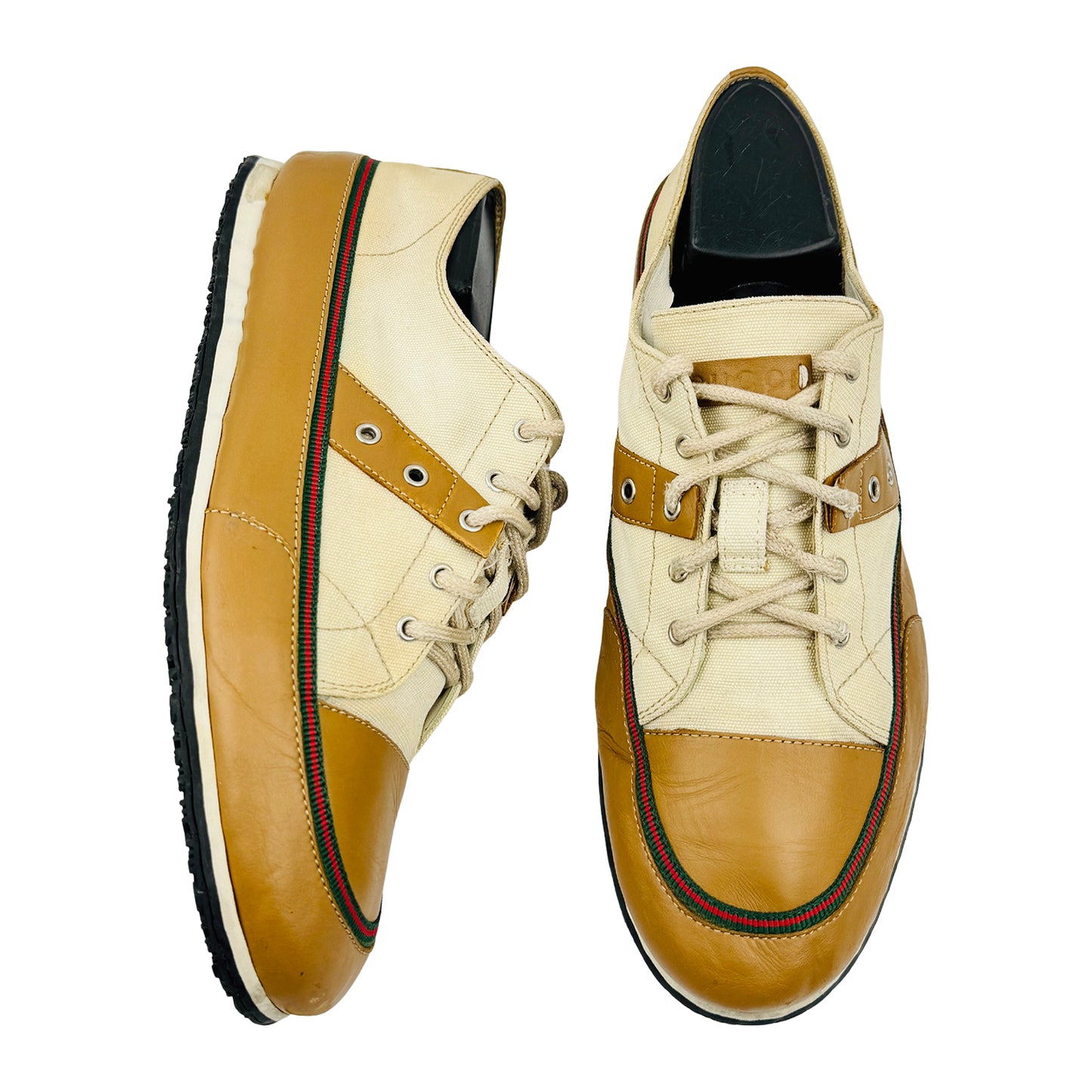 Gucci Web Shelly Line Lace-Up Sneakers (Size 41.5) - 261919