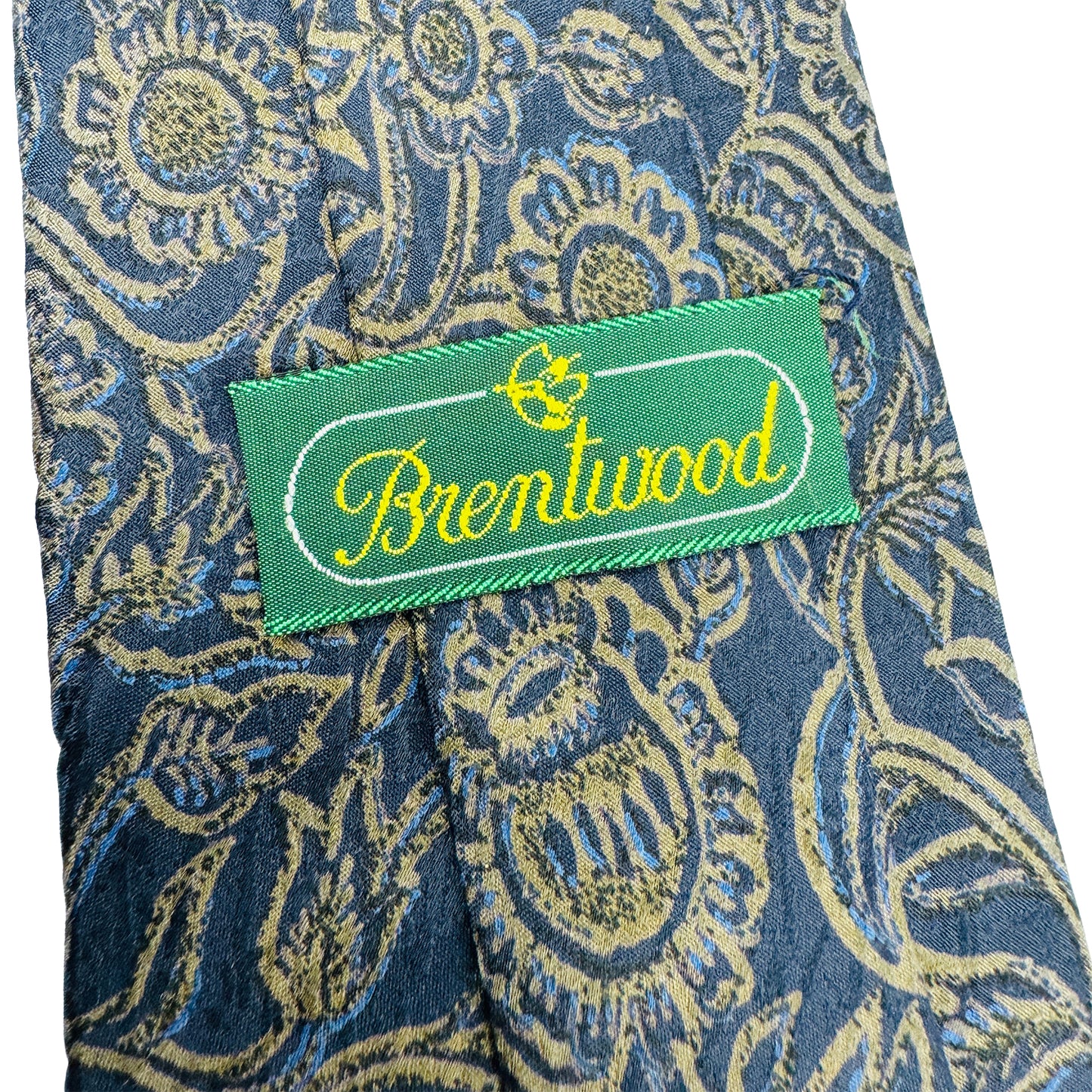 Brentwood Navy 'Floral Paisley Pattern' Tie (Size Regular)
