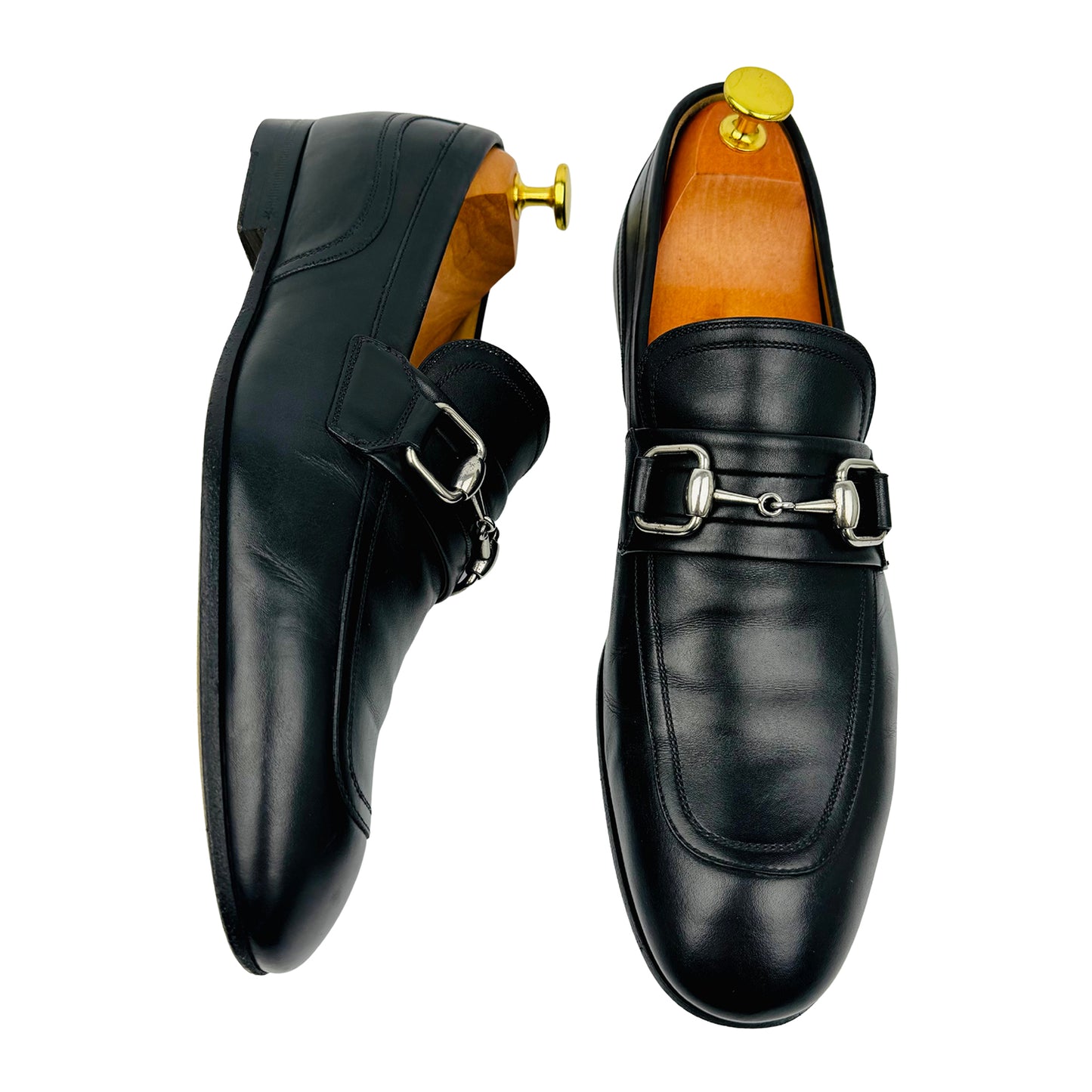 Gucci Men's Black Leather Horsebit Loafer (Size 41)