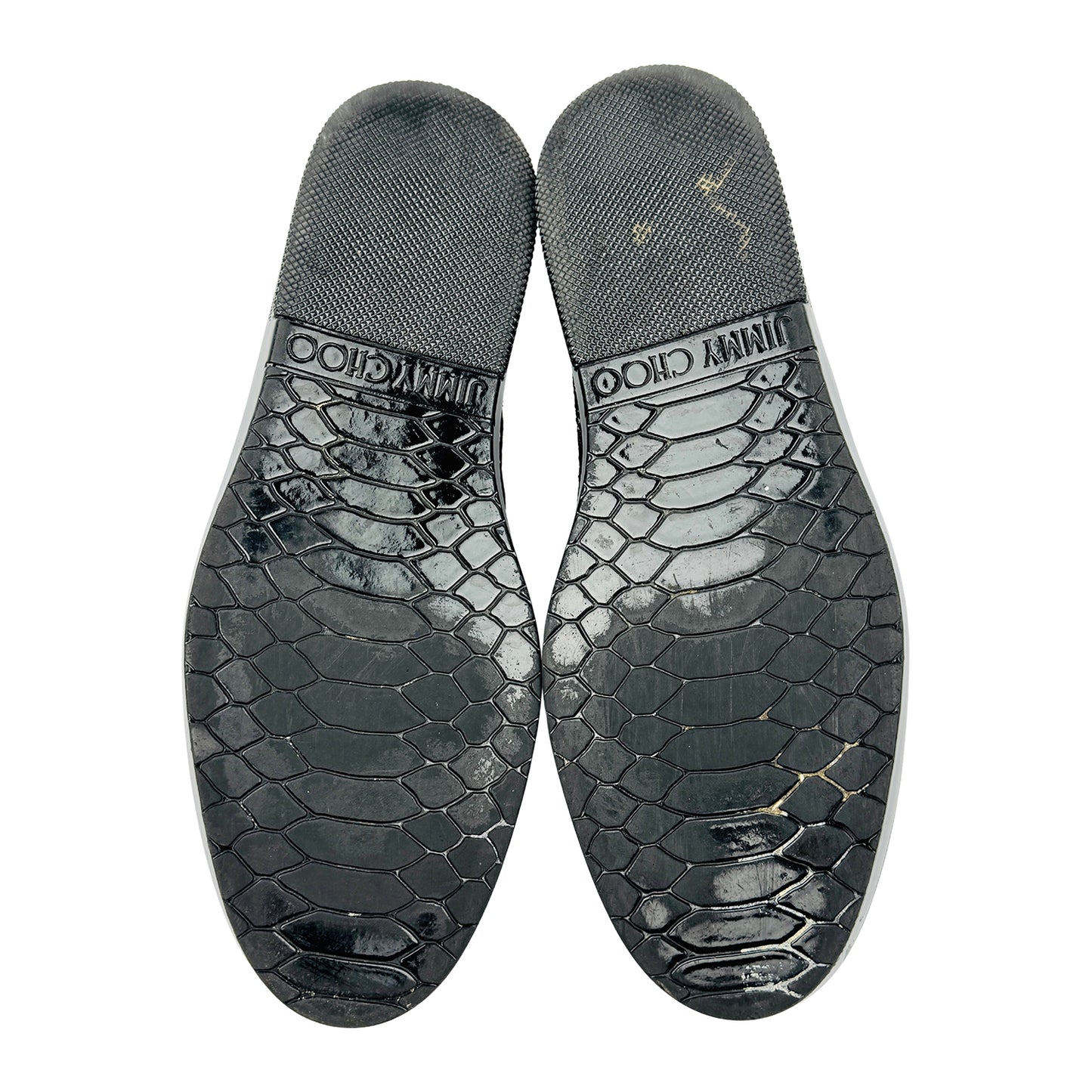 Jimmy Choo Black Patent Leather Trim Shoes (Size 42.5/43)