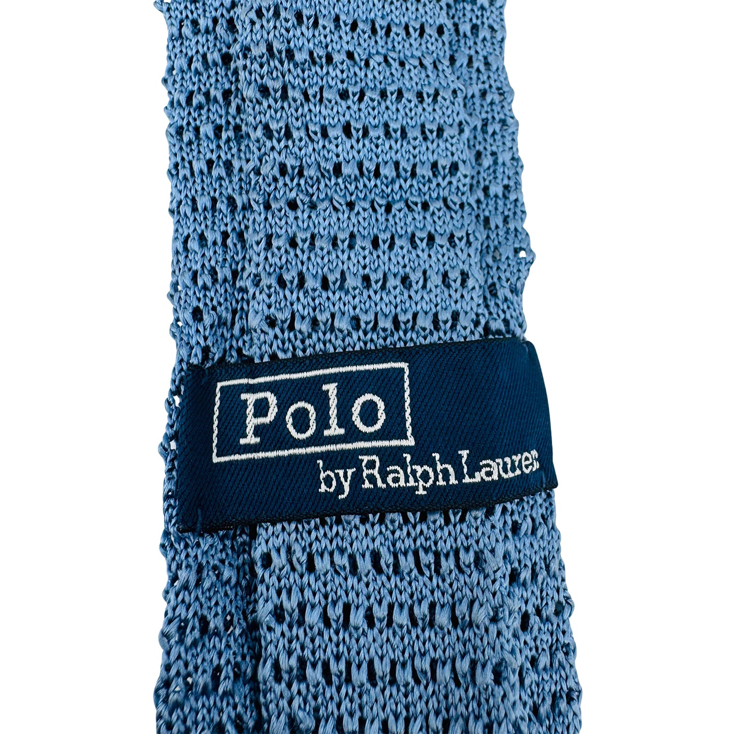Ralph Lauren Polo Light Blue 'Knitted Texture' Tie (Size Slim Fit)