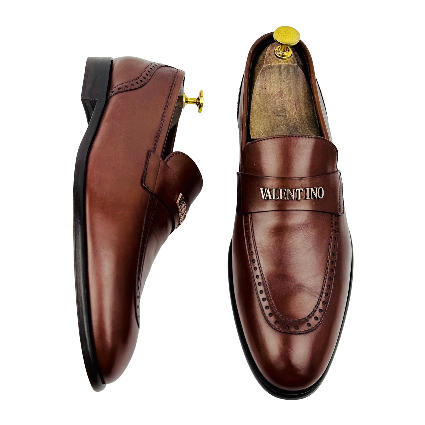 Valentino Brown Leather Italian Loafer (Size 41.5)