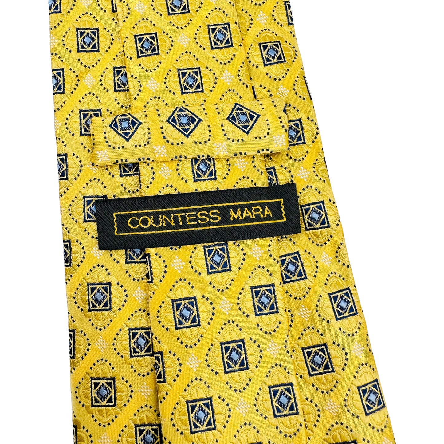 Countess Mara Golden Yellow 'Geometric Pattern' Tie (Size Regular)