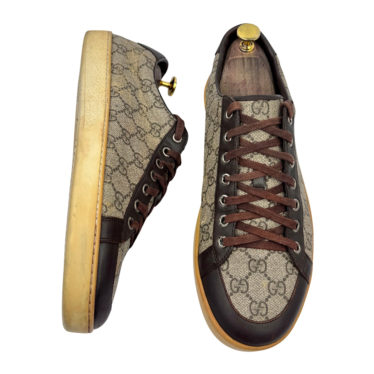 Gucci Brooklyn GG Supreme Canvas Low-Top Sneakers (Size 43/43.5)