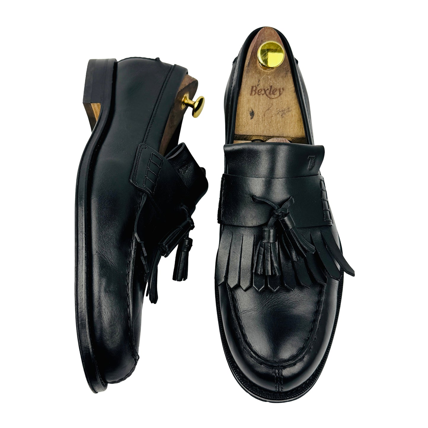 Tod’s Black Leather Tassel Loafers (Size 43/43.5)