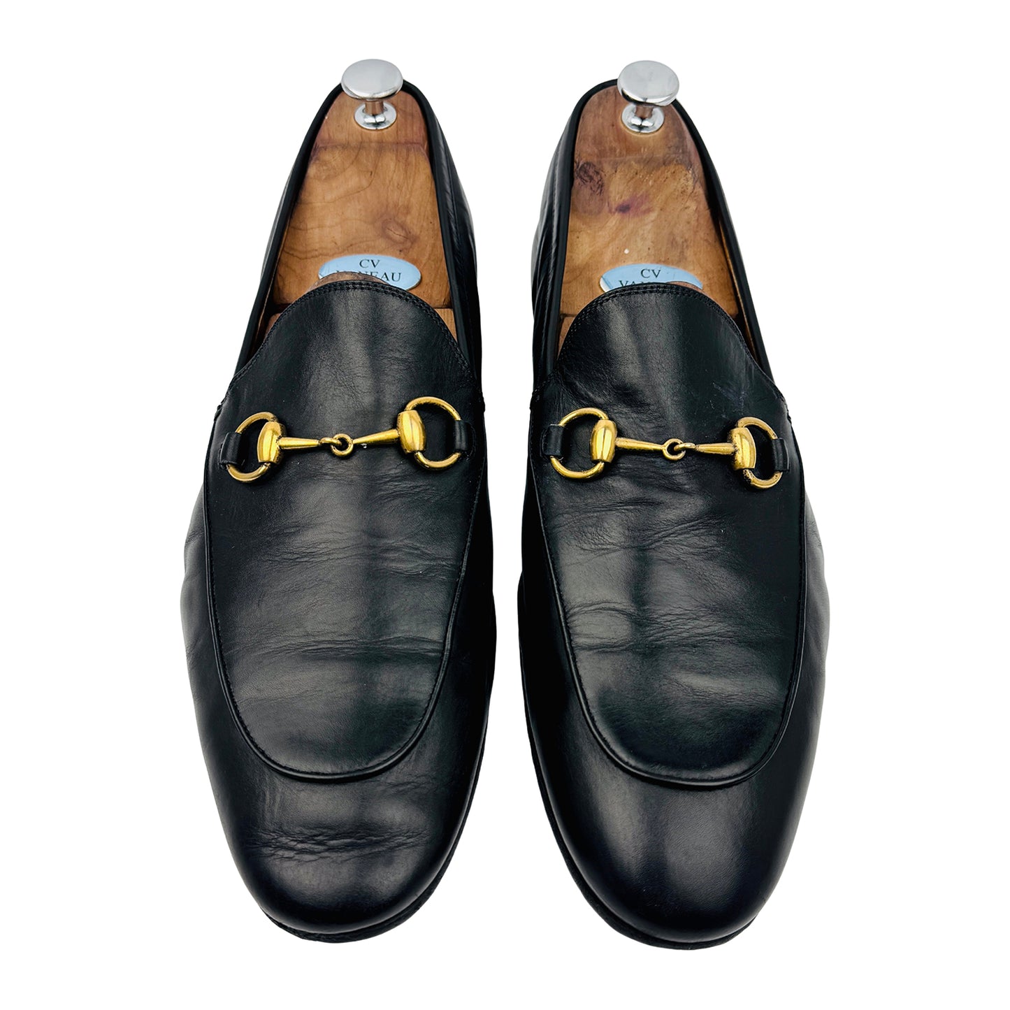 Gucci Men's Horsebit Black Leather Loafers (Size 44.5/45)