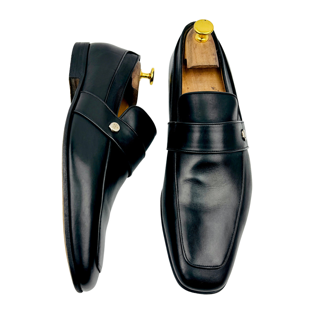 Gucci Men's Black Leather Italian Loafers (Size 42)