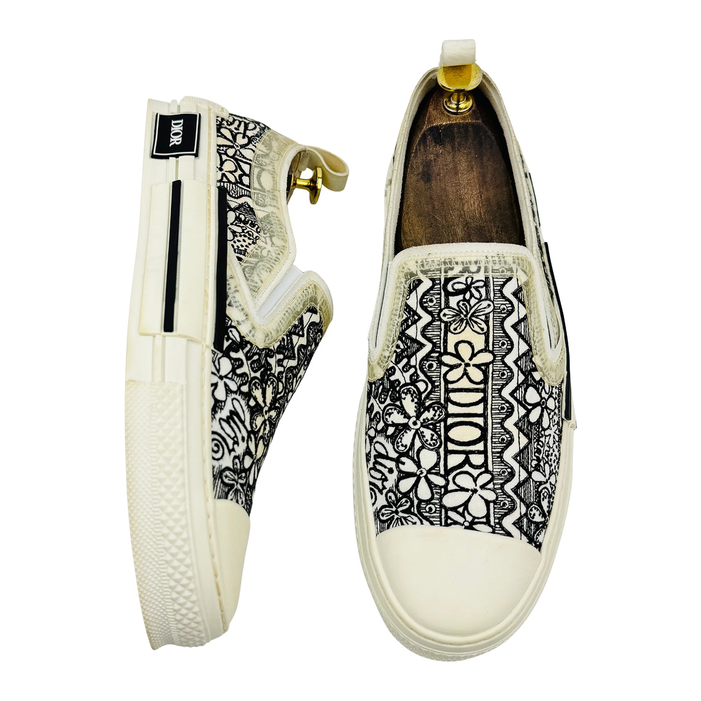 Dior x Shawn B23 Floral Embroidered Shoes (Size 42)