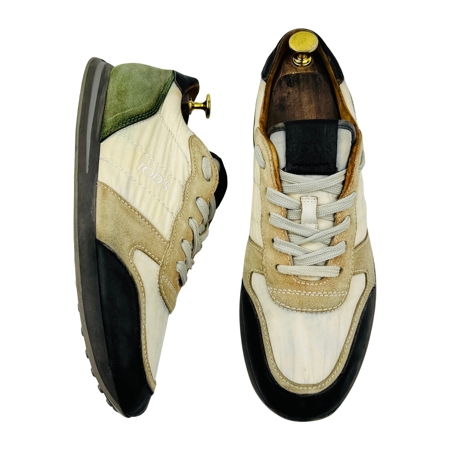 Tod’s Men's 'Off-White Olive' Low Top Sneakers (Size 42)