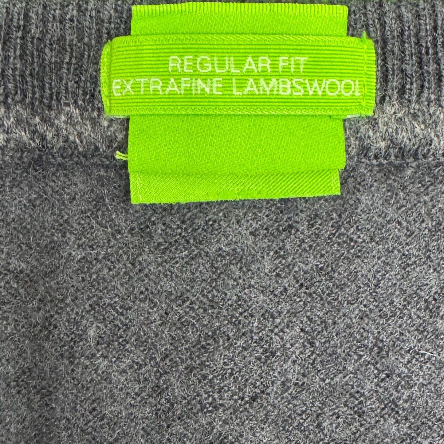 Hugo Boss Men's Dark Grey V-Neck Sweater (Size Large)