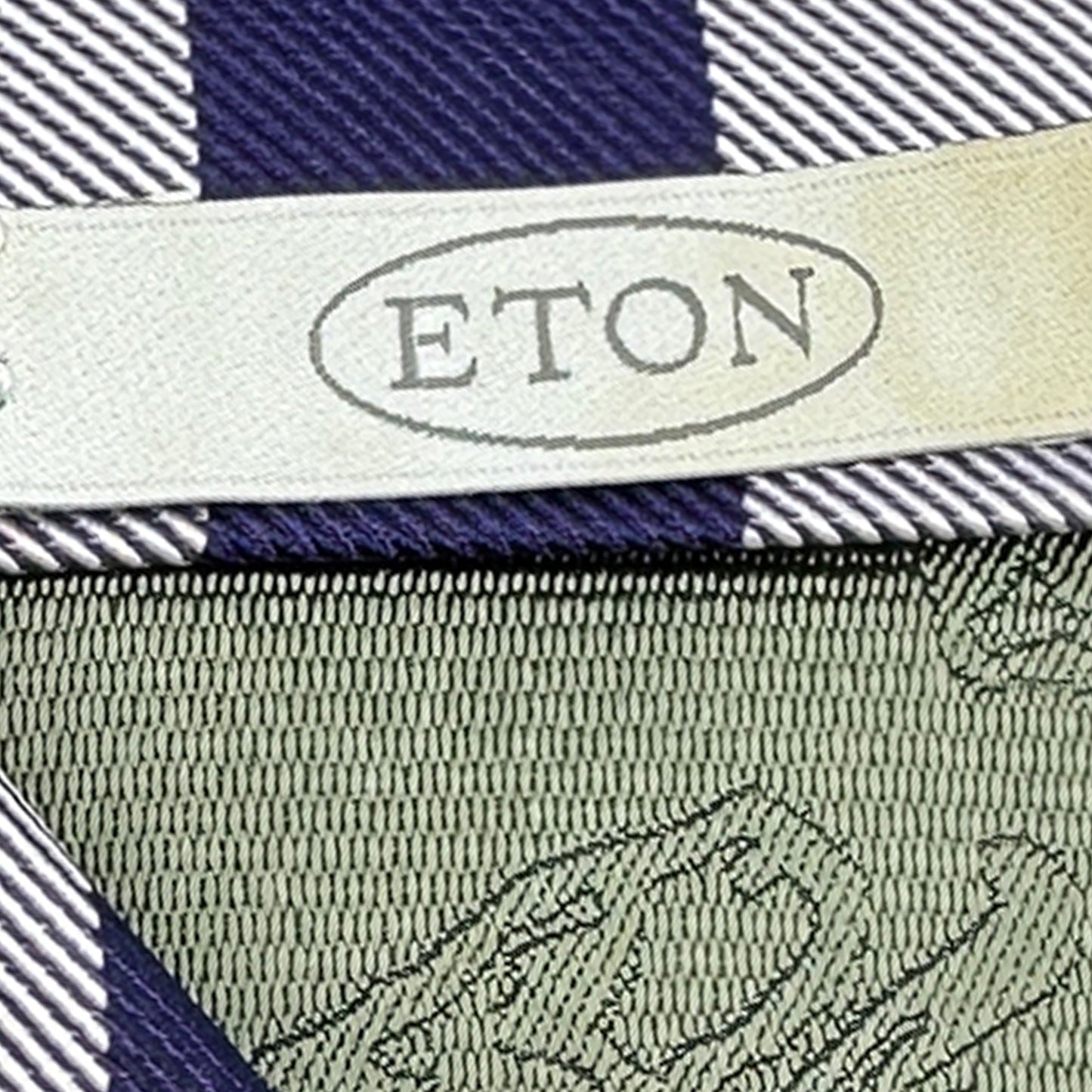 Eton Navy 'Diagonal Stripes' Tie (Size Regular)