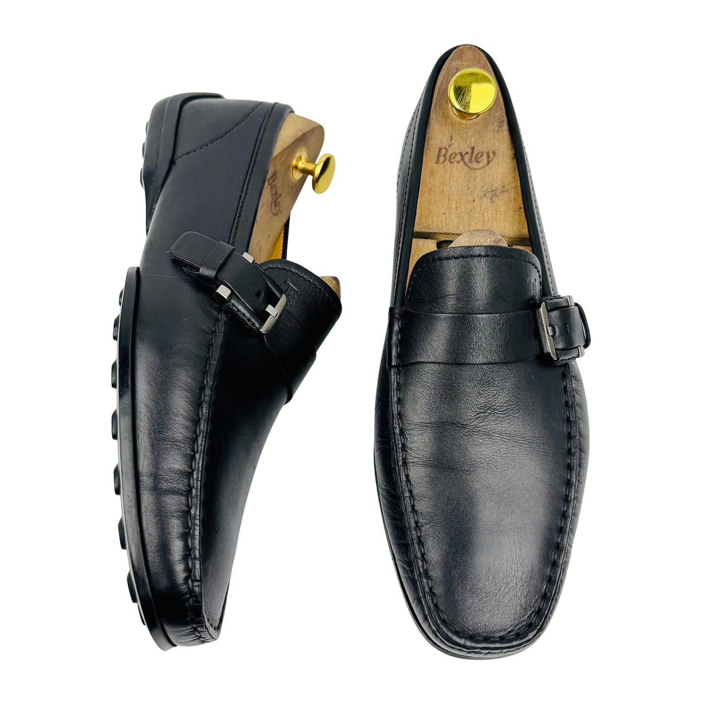 Tod’s Men's Black Leather Buckle Loafers (Size 42.5)