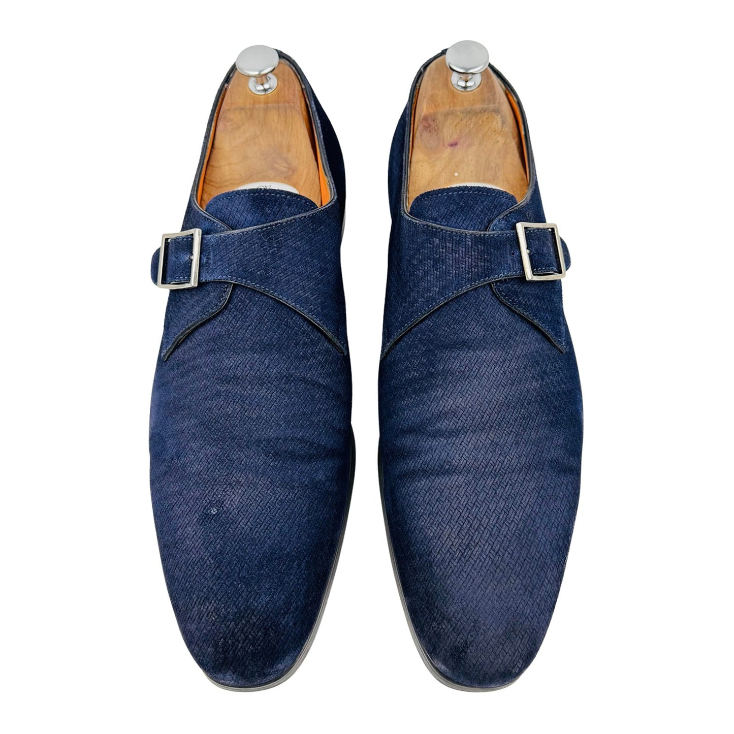 Santoni Blue Suede Strap Loafers (Size 45/45.5) - 14550 60