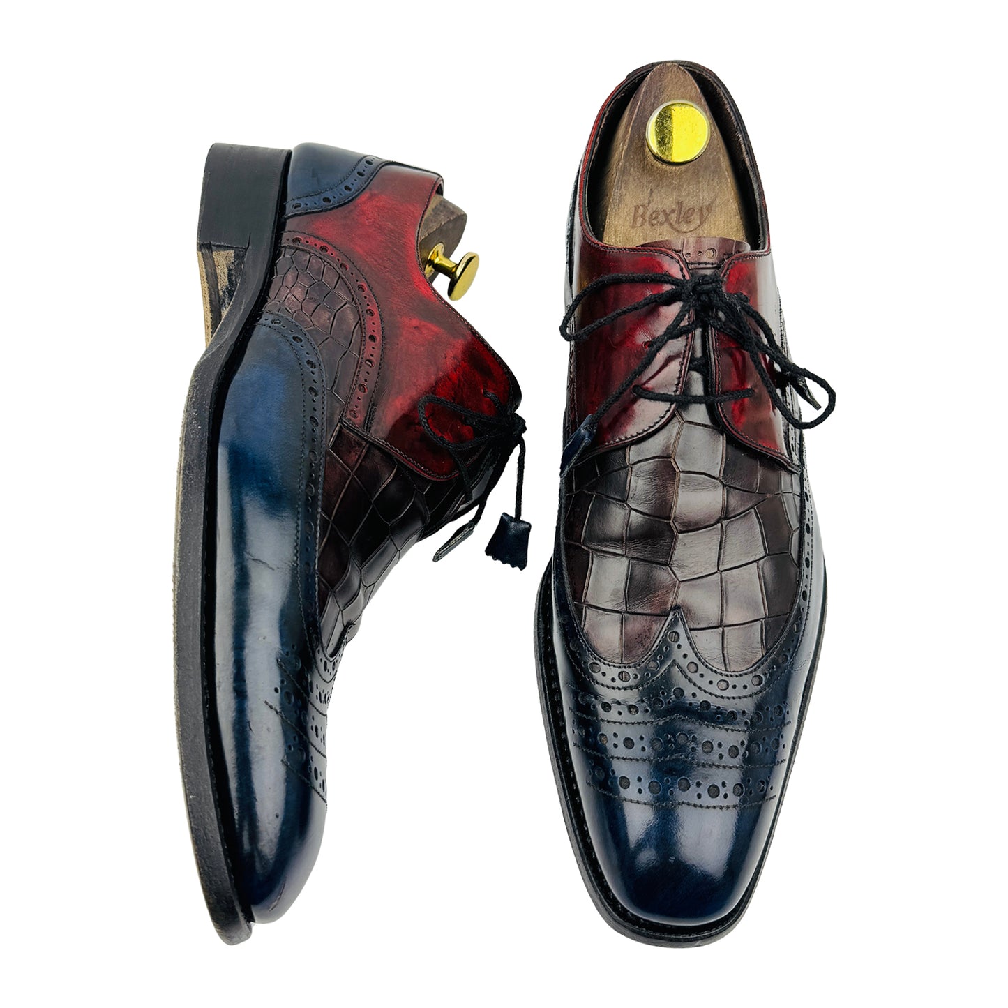 Harris Firenze Croc-Embossed Derby Shoes (Size 43)