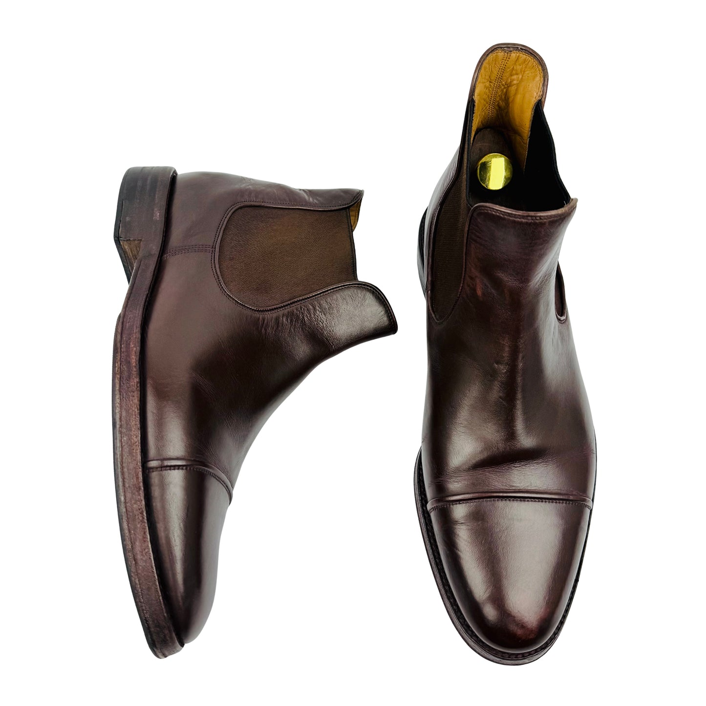 Bally Men's Brown Leather Chelsea Boots (Size 42.5)