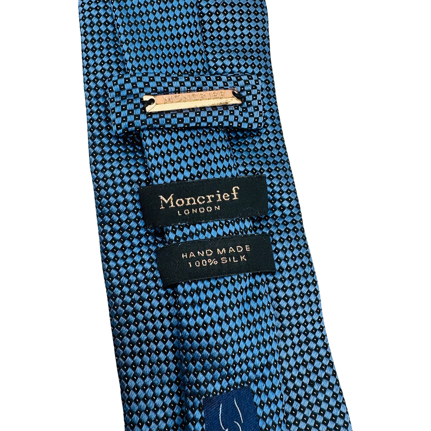 Moncrief London Blue 'Geometric Pattern' Tie (Size Regular)