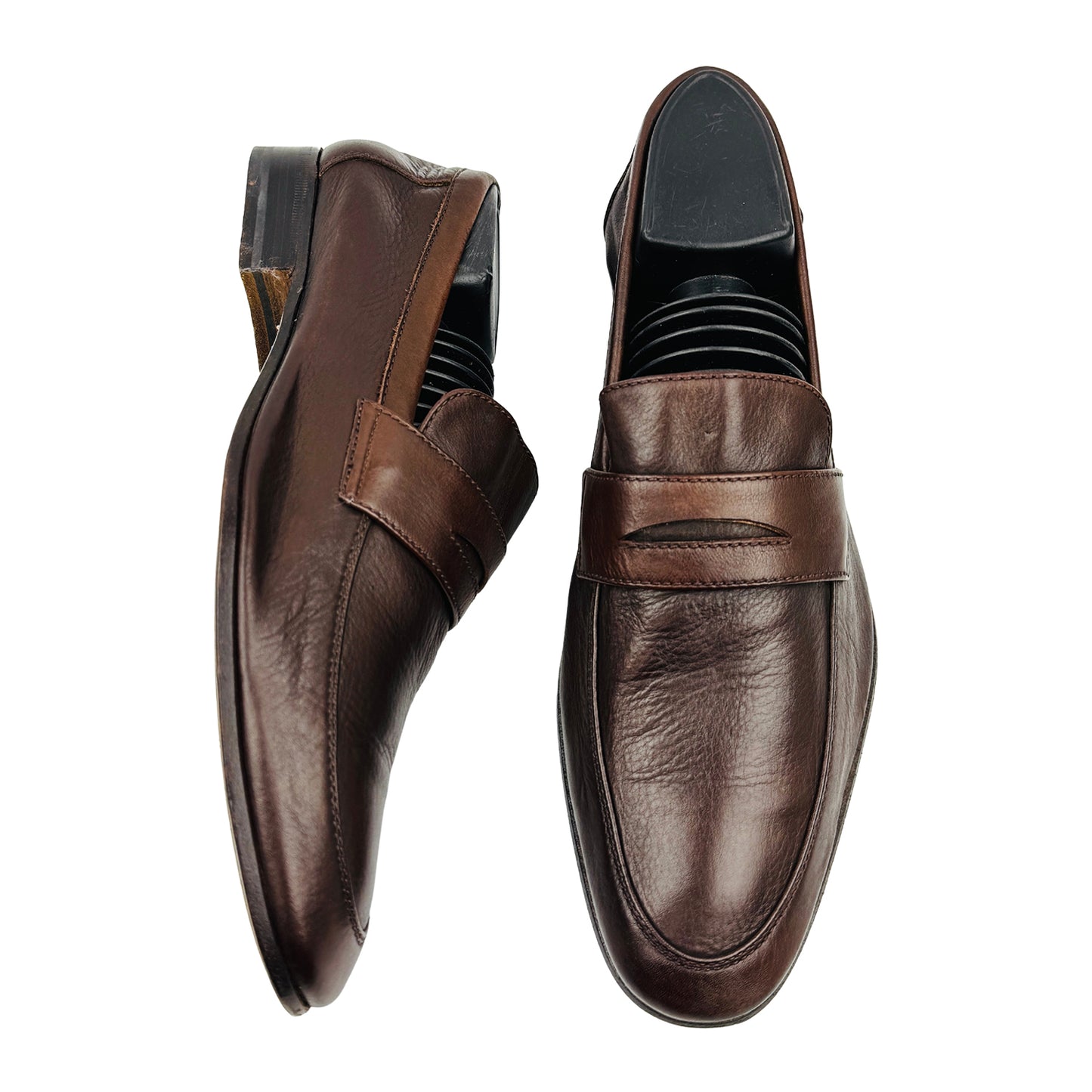 Moreschi Dark Brown Leather Penny Loafers (Size 40/40.5)