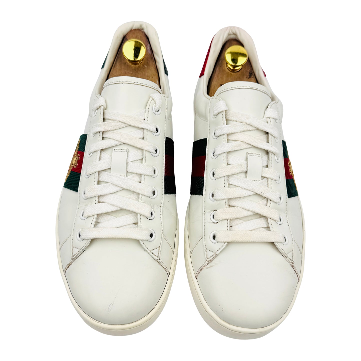 Gucci Ace 'Bee Embroidered' White Sneakers (Size 43/43.5) - 429446