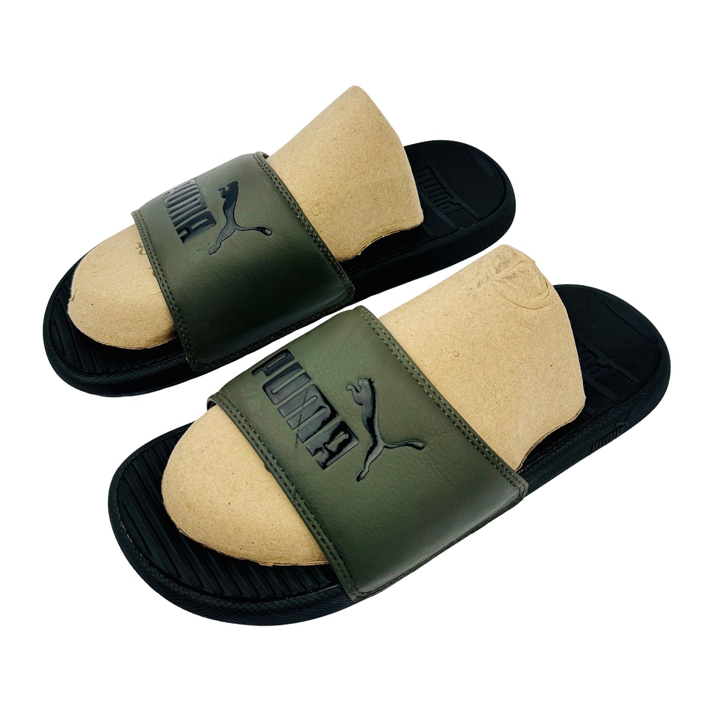Puma Cool Cat 2.0 Green Black Slides (Size 41.5/42)