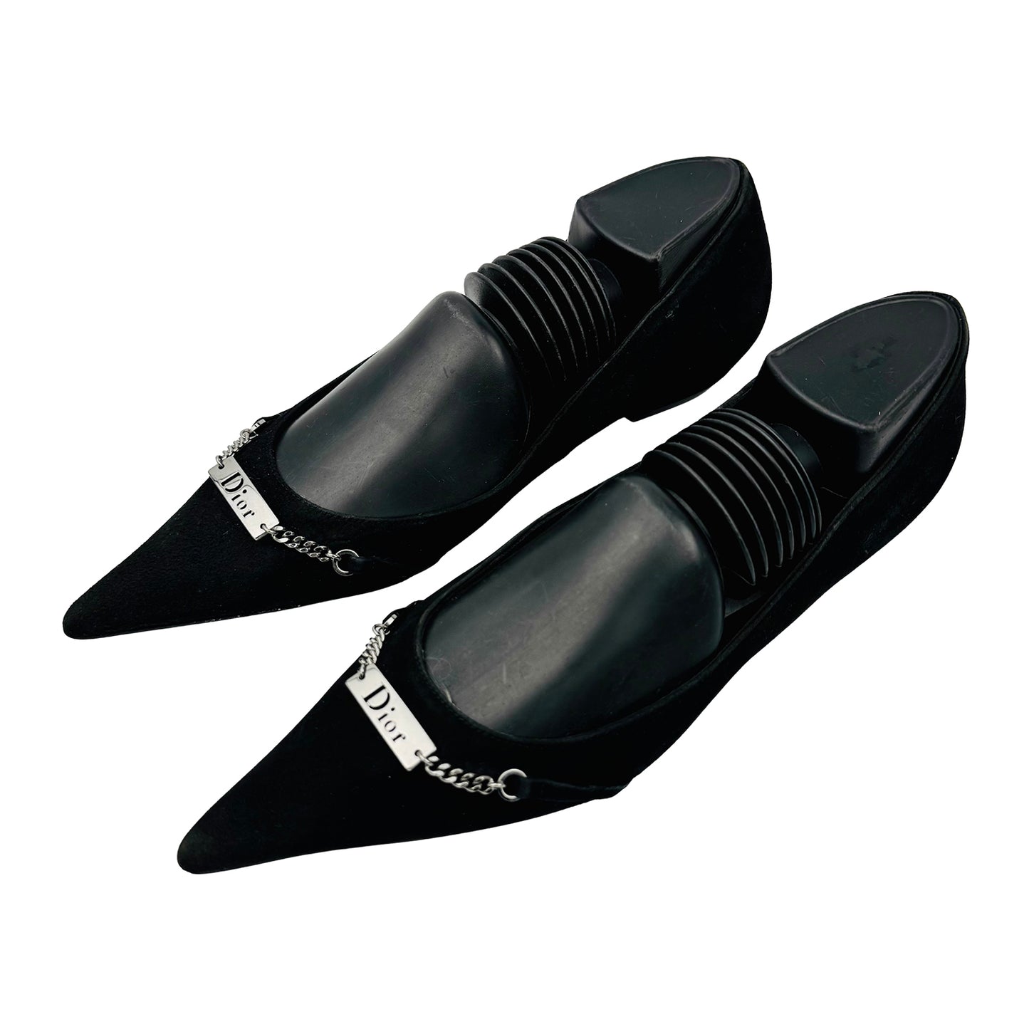 Christian Dior Black Suede Ballet Flats (Size 39/39.5)