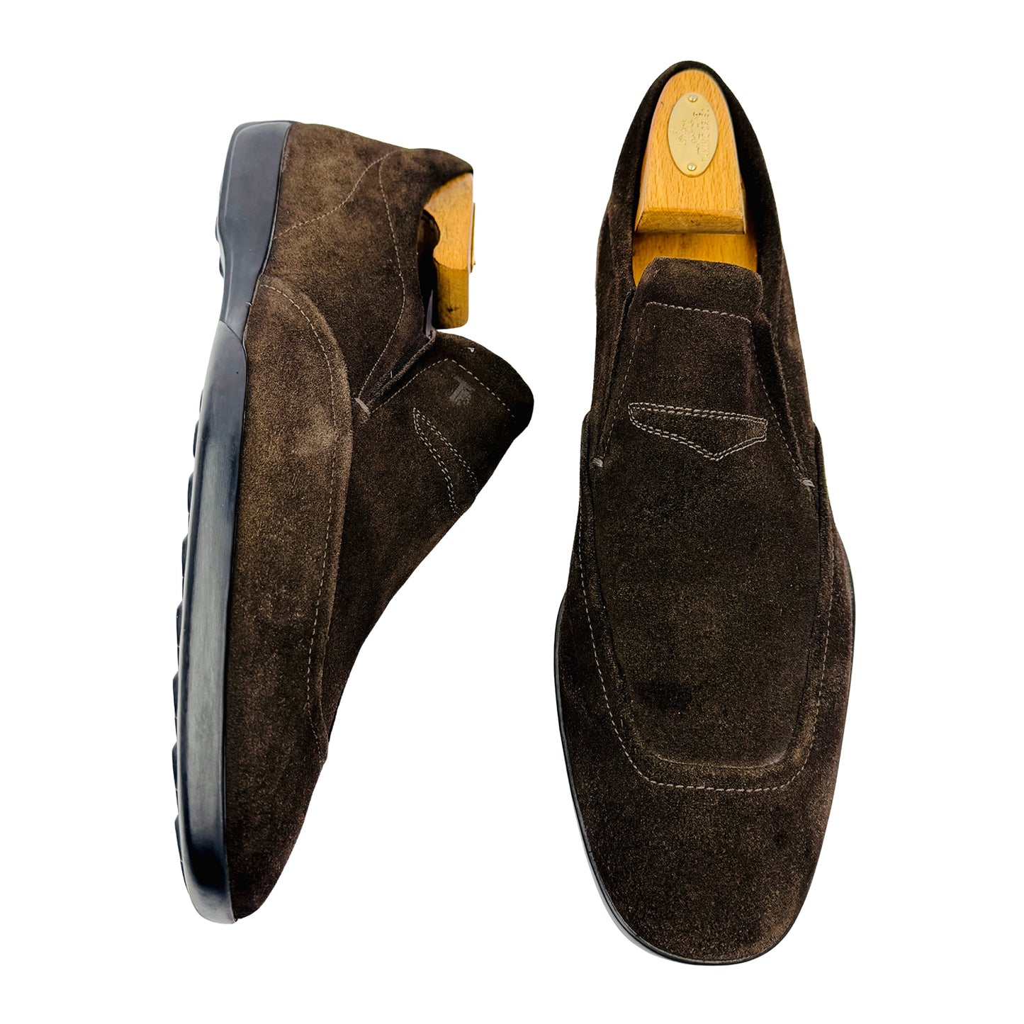 Tod's Dark Brown Suede Jazz Penny Loafers (Size 42.5)