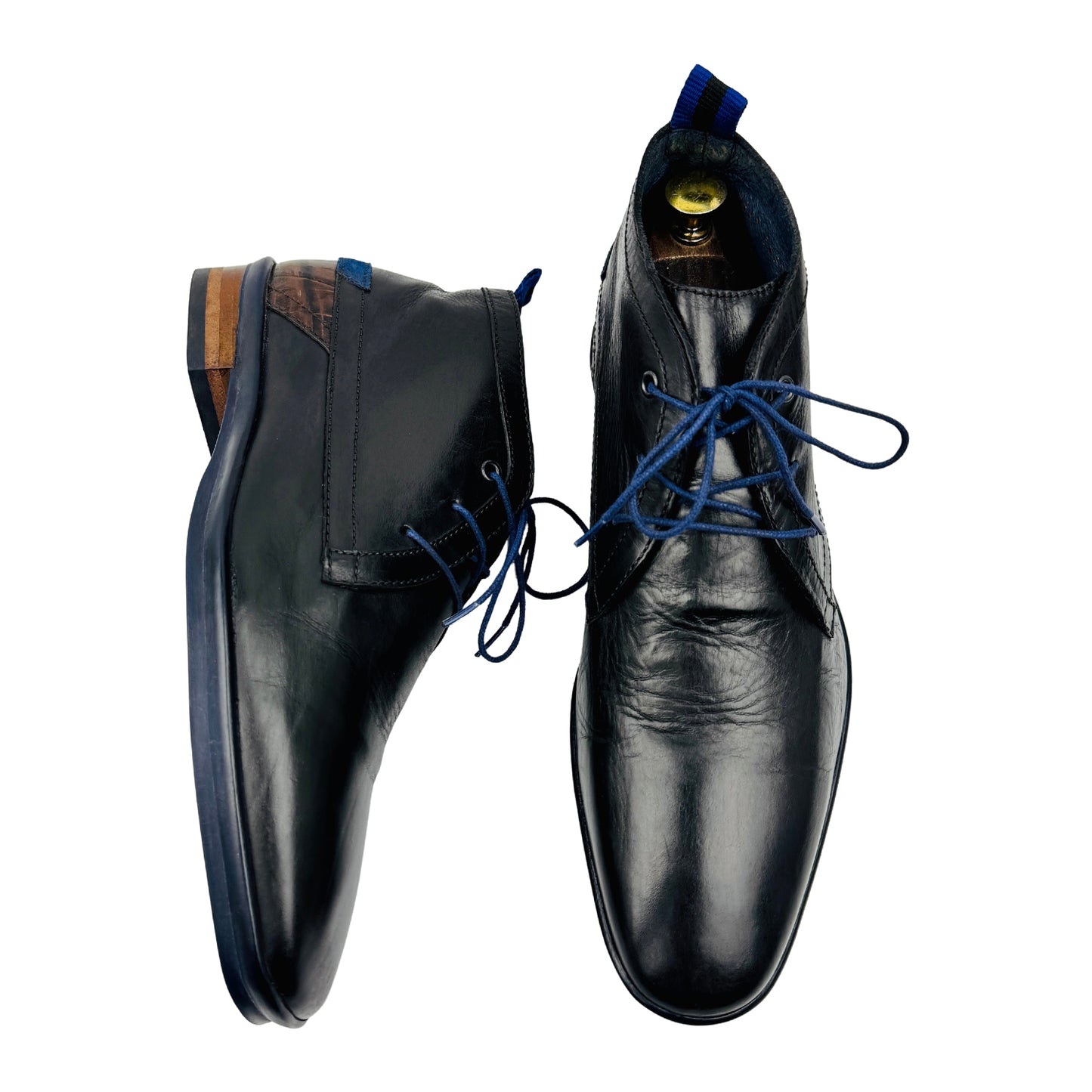 Floris van Bommel Black Leather Boots (Size 42) - 10334/30