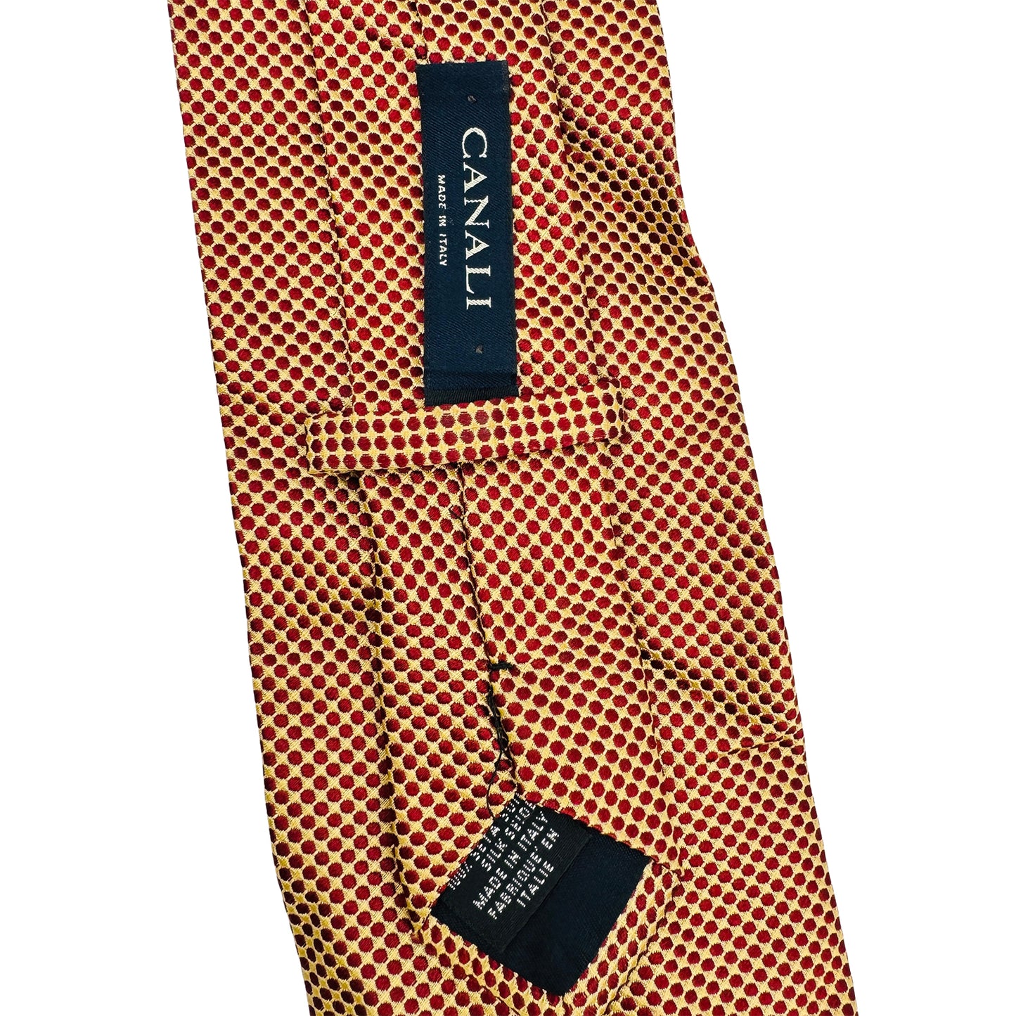 Canali Mustard Yellow 'Micro-Dot Pattern' Tie (Size Regular)