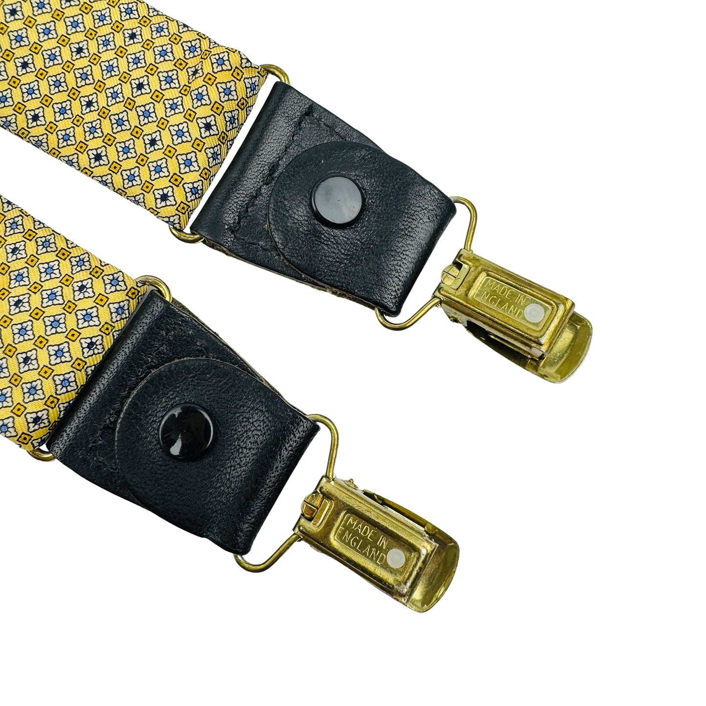 Yellow 'Floral Pattern' English Braces (Size Regular)