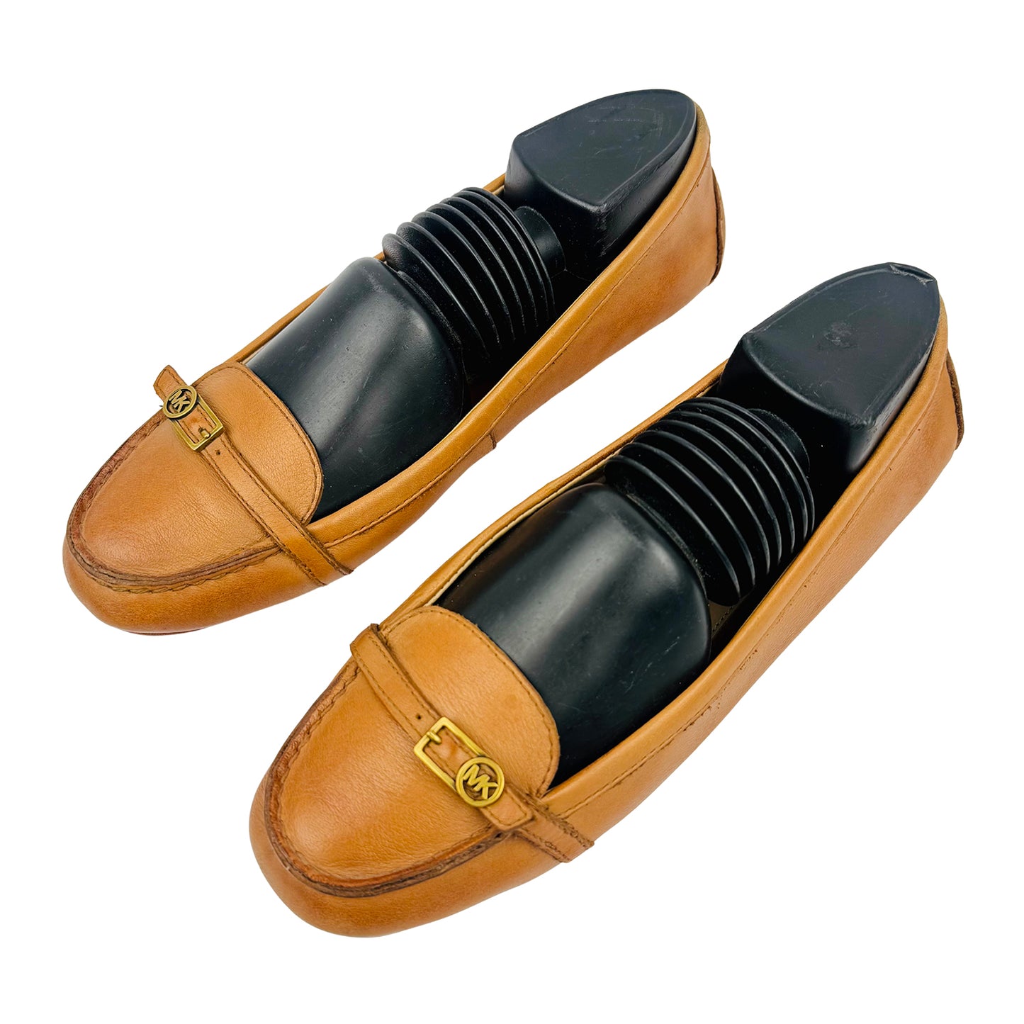 Michael Kors Brown MK Logo Buckle Loafers (Size 38.5)