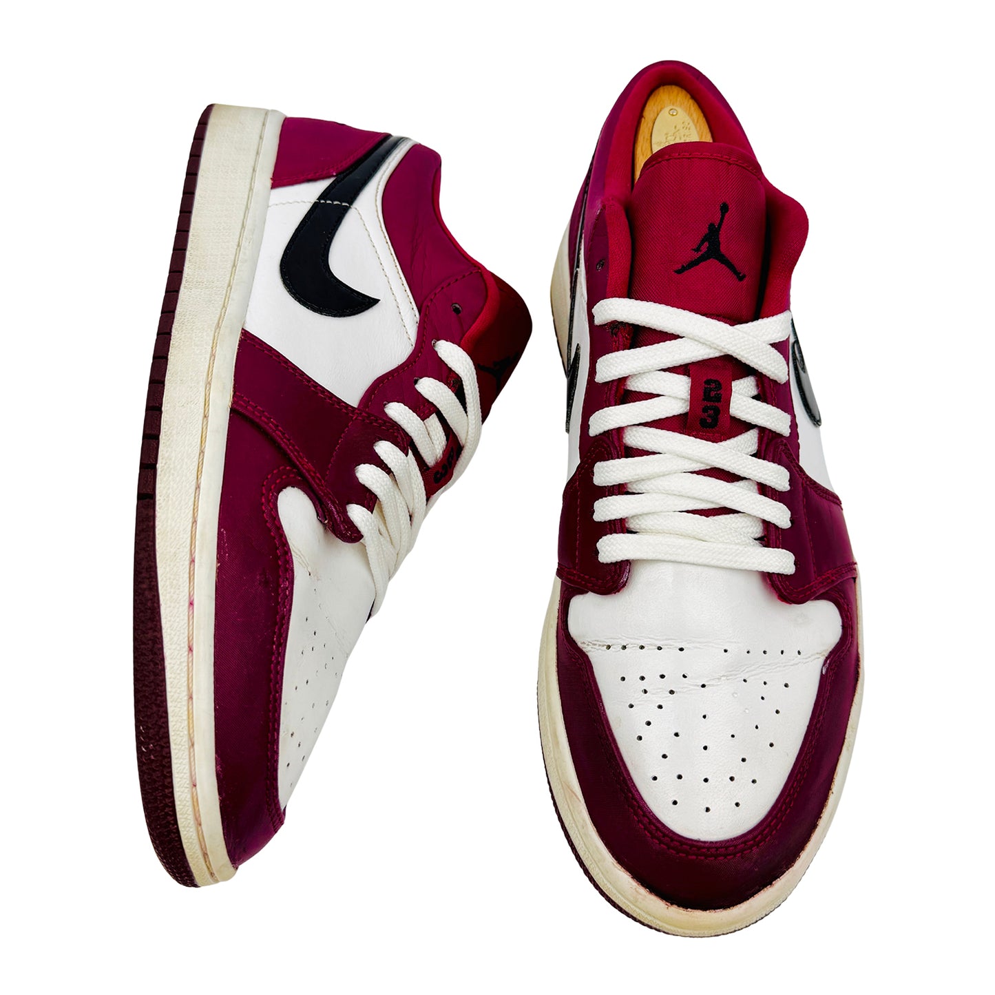 Nike Air Jordan 1 Low 'Noble Red' Sneakers (Size 43) - 553558-604