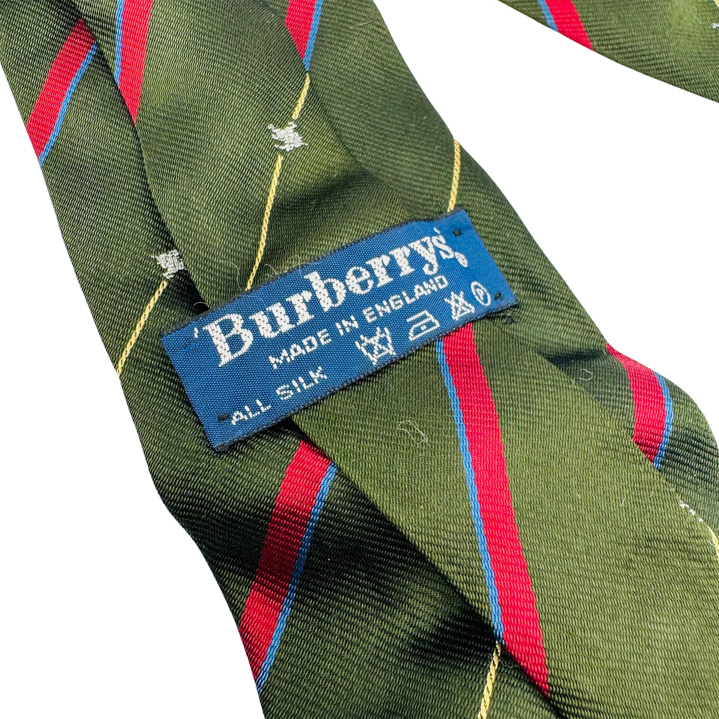 Burberry Dark Green 'Diagonal Stripes' Silk Tie (Size Slim Fit)