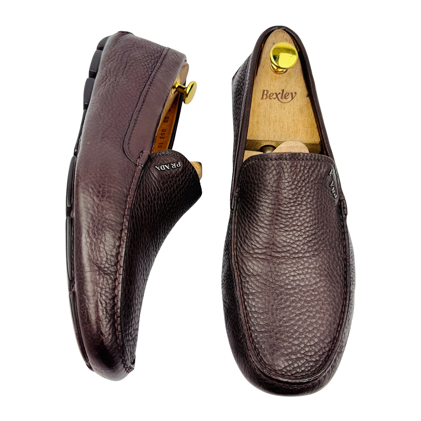 Prada Men's Saffiano Driving Leather Loafers (Size 44/44.5) - 2DD003