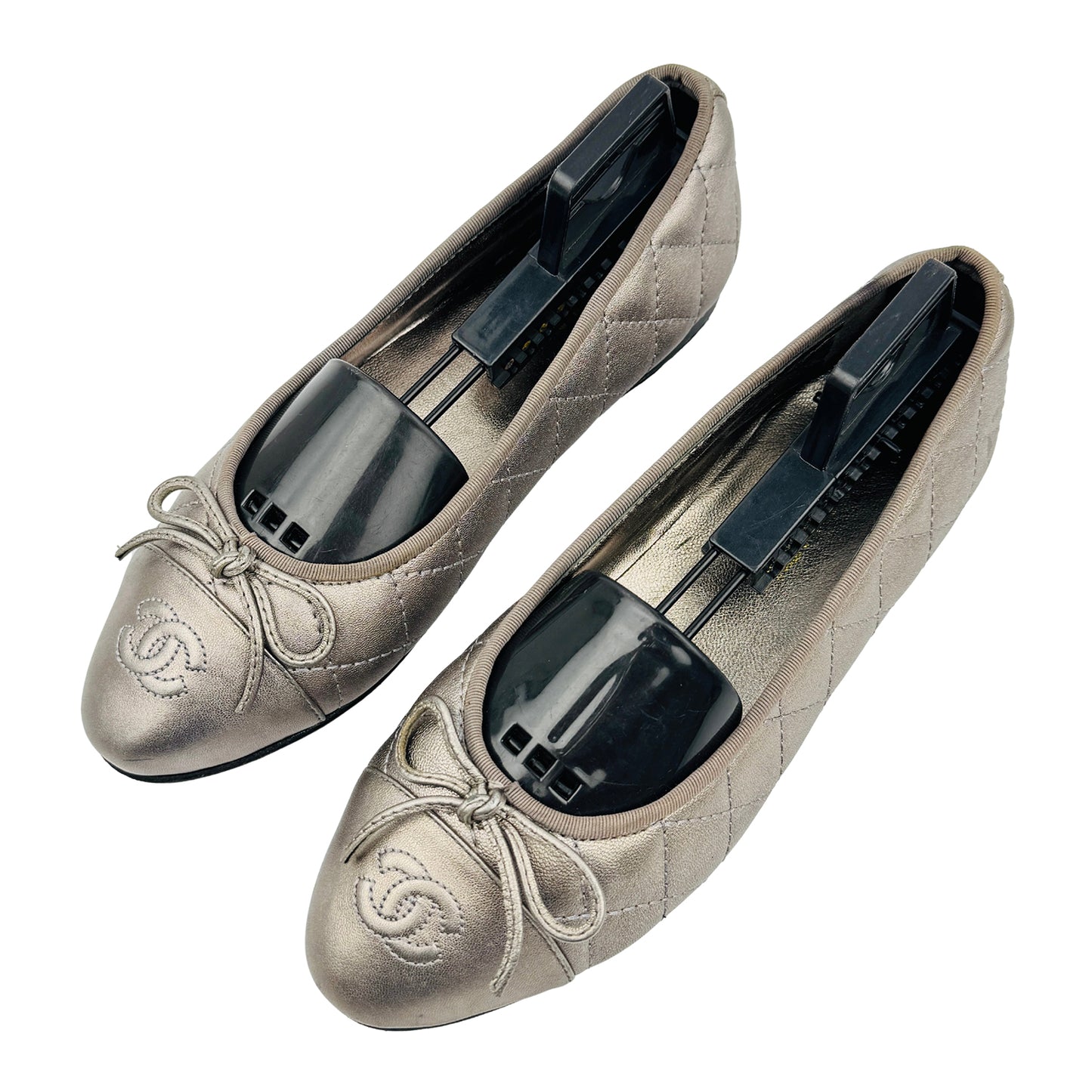 Chanel Quilted Ballet Flats (Size 37) - G028199