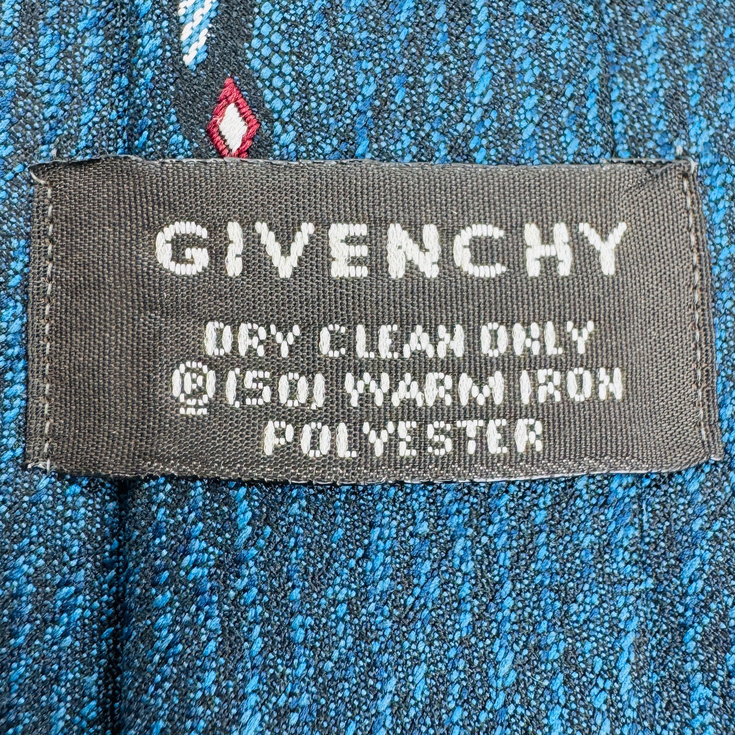 Givenchy Deep Blue 'Geometric Motifs' Tie (Size Regular)