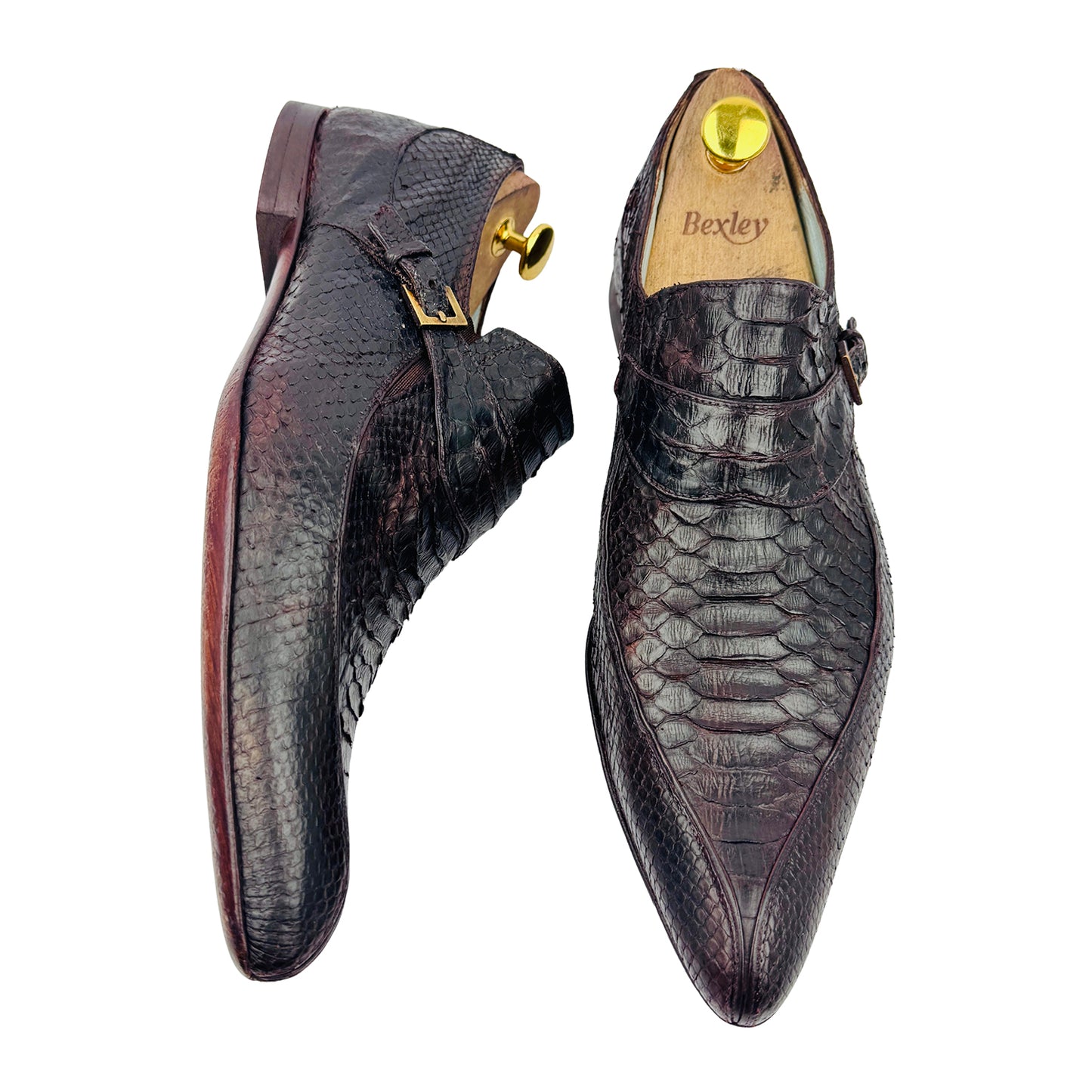 Cesare Paciotti Brown Exotic Leather Python Shoes (Size 42.5/43)