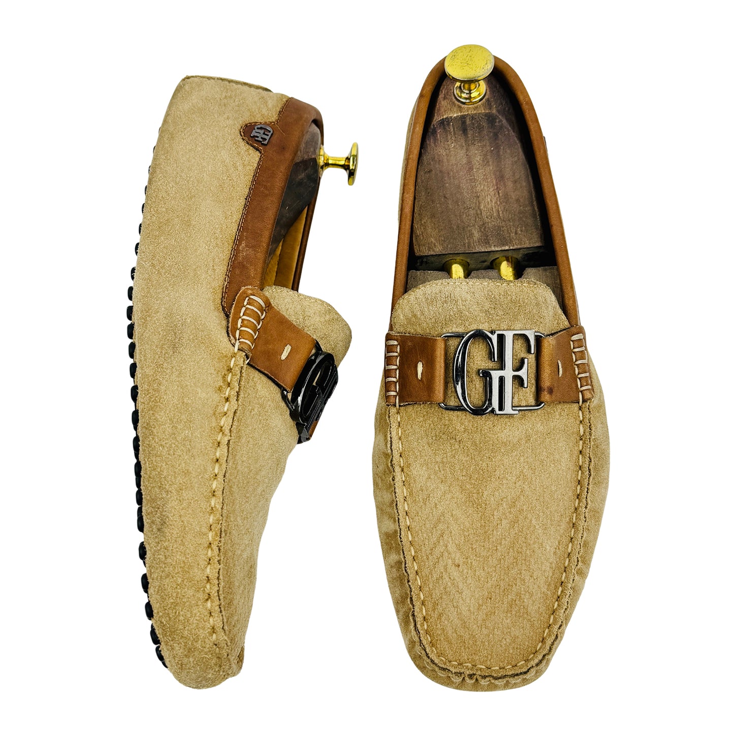 Gianfranco Ferré Men's Beige Driving Loafers (Size 42)